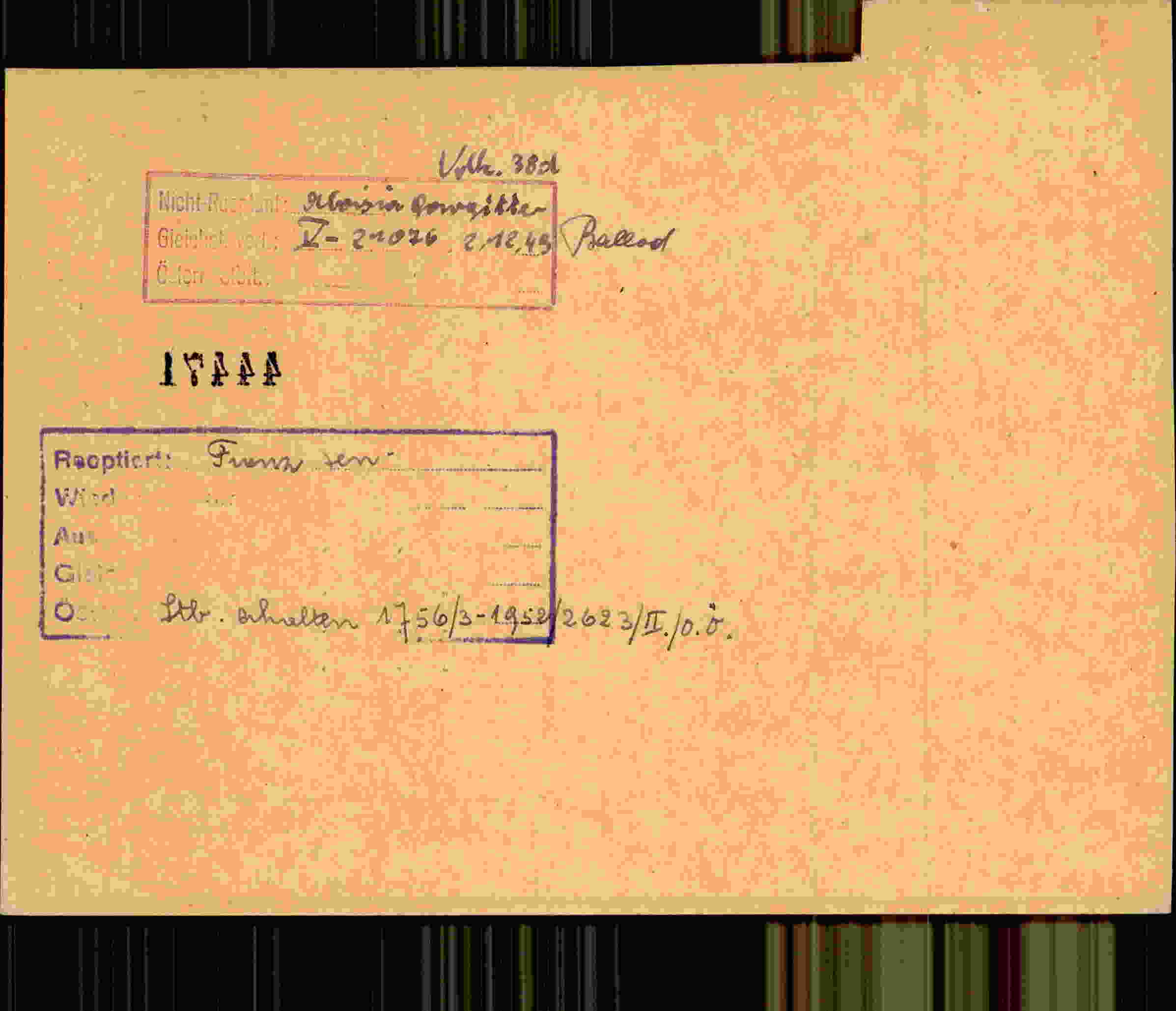 Rückseite des Dokuments