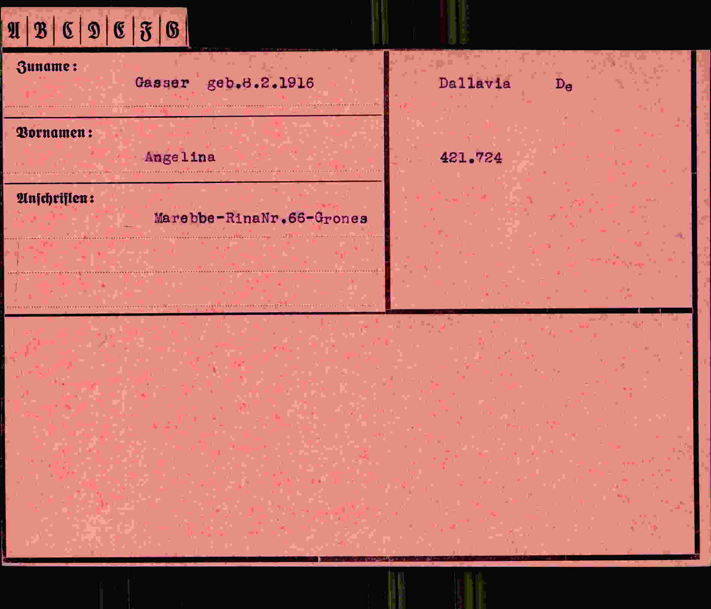 Vorderseite des Dokuments