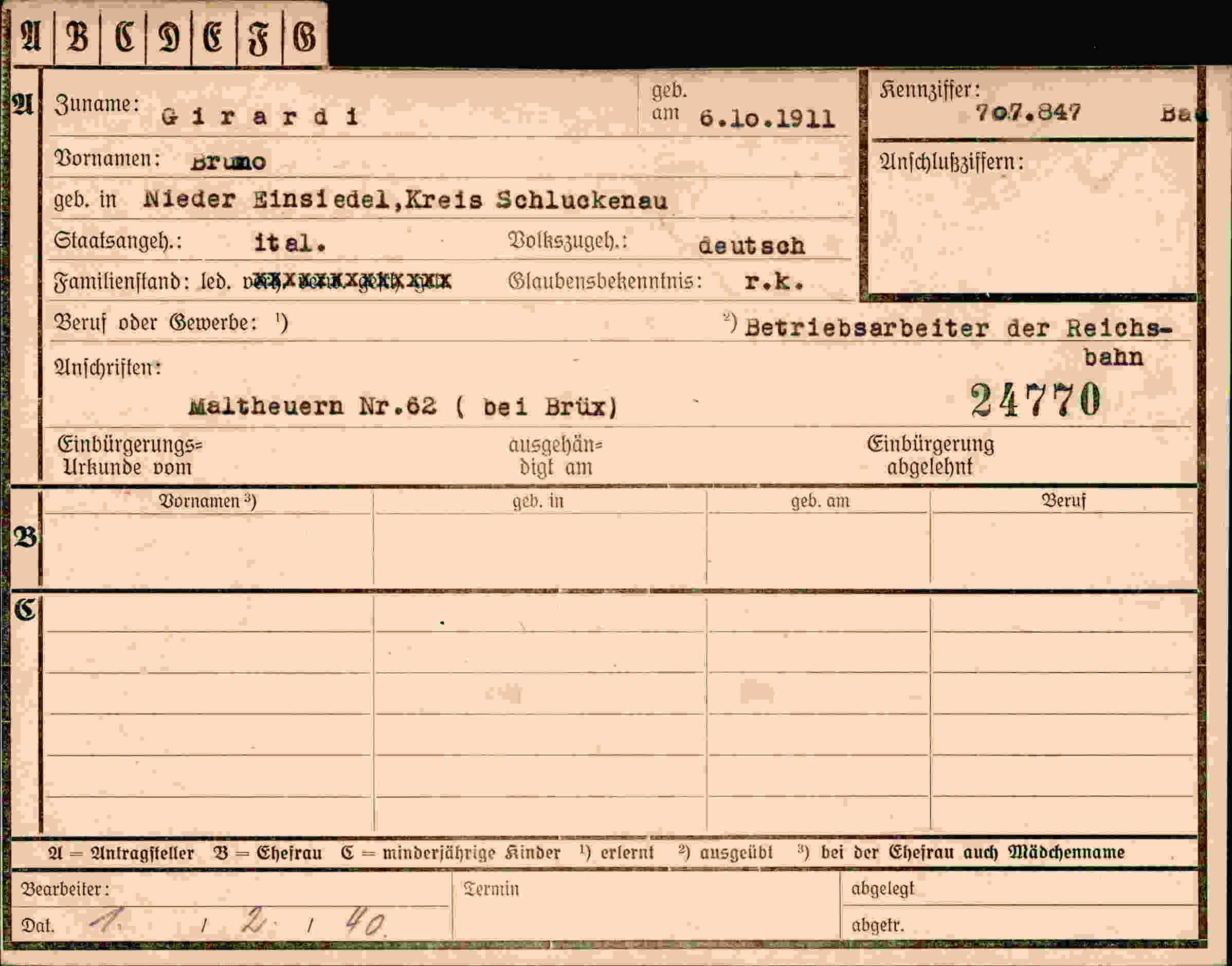 Dokument für Bruno Girardi
