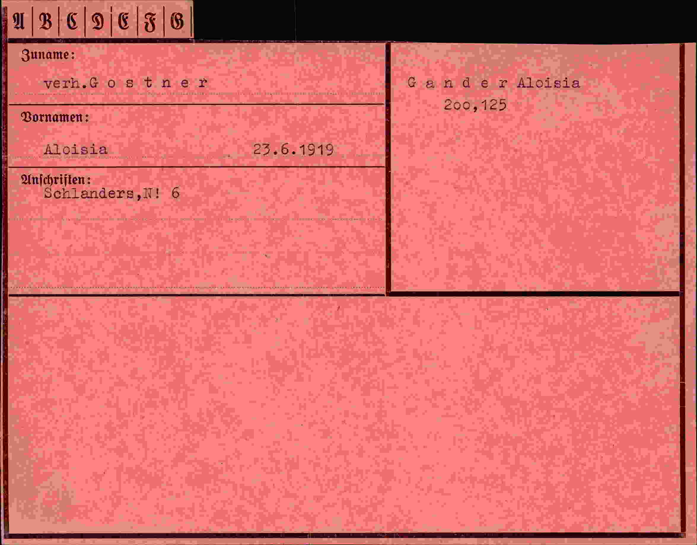 Vorderseite des Dokuments