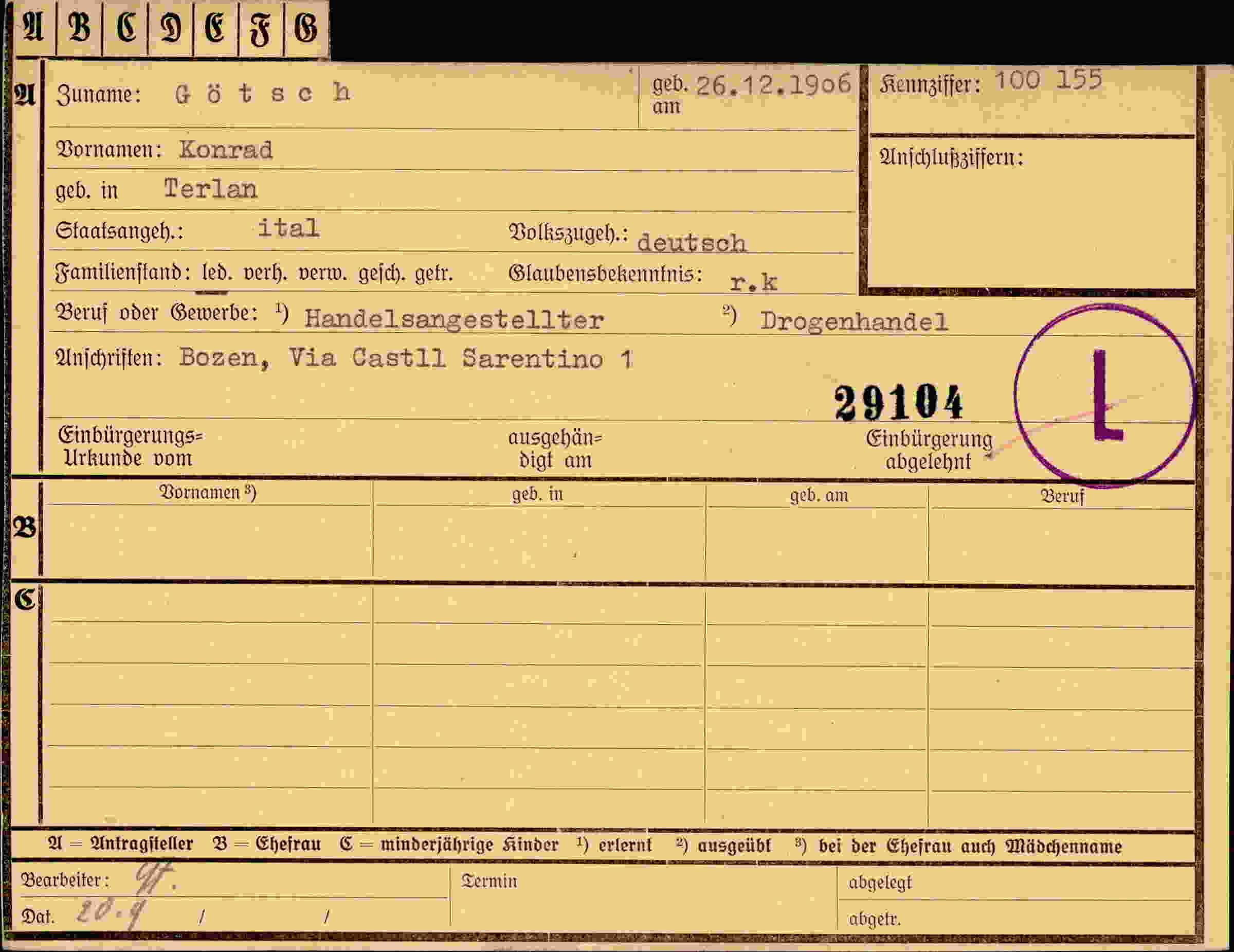 Dokument für Konrad Götsch