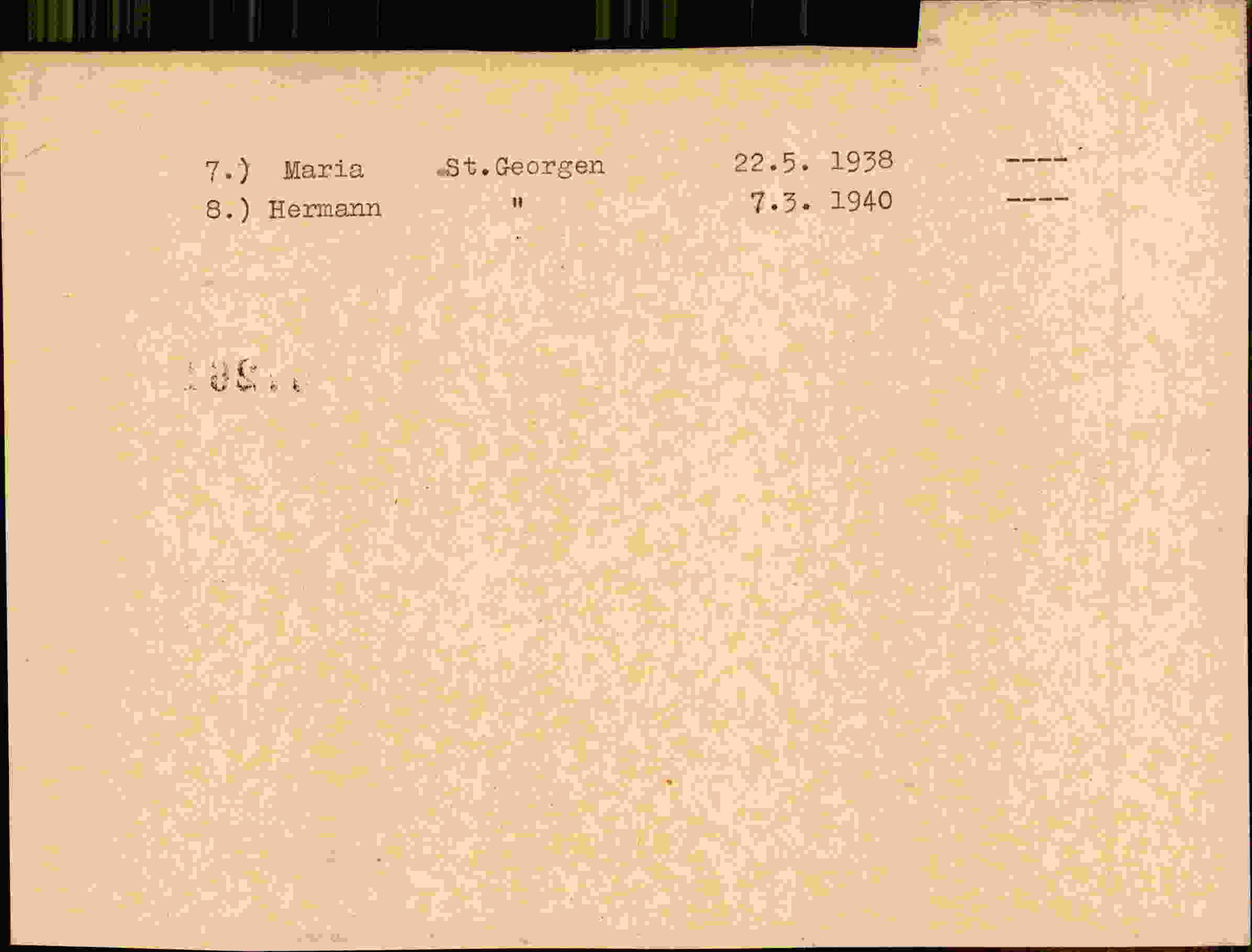Rückseite des Dokuments