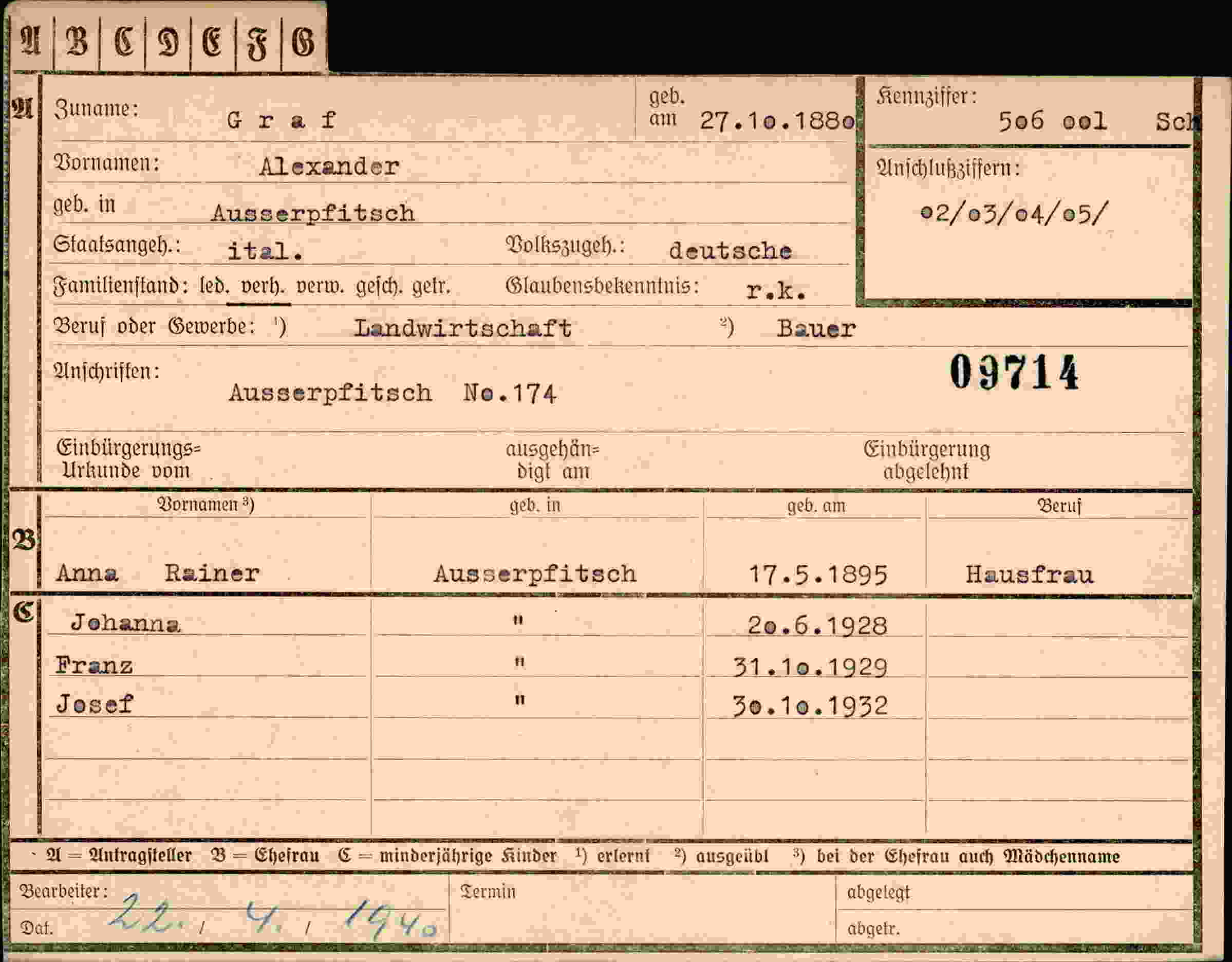 Dokument für Alexander Graf