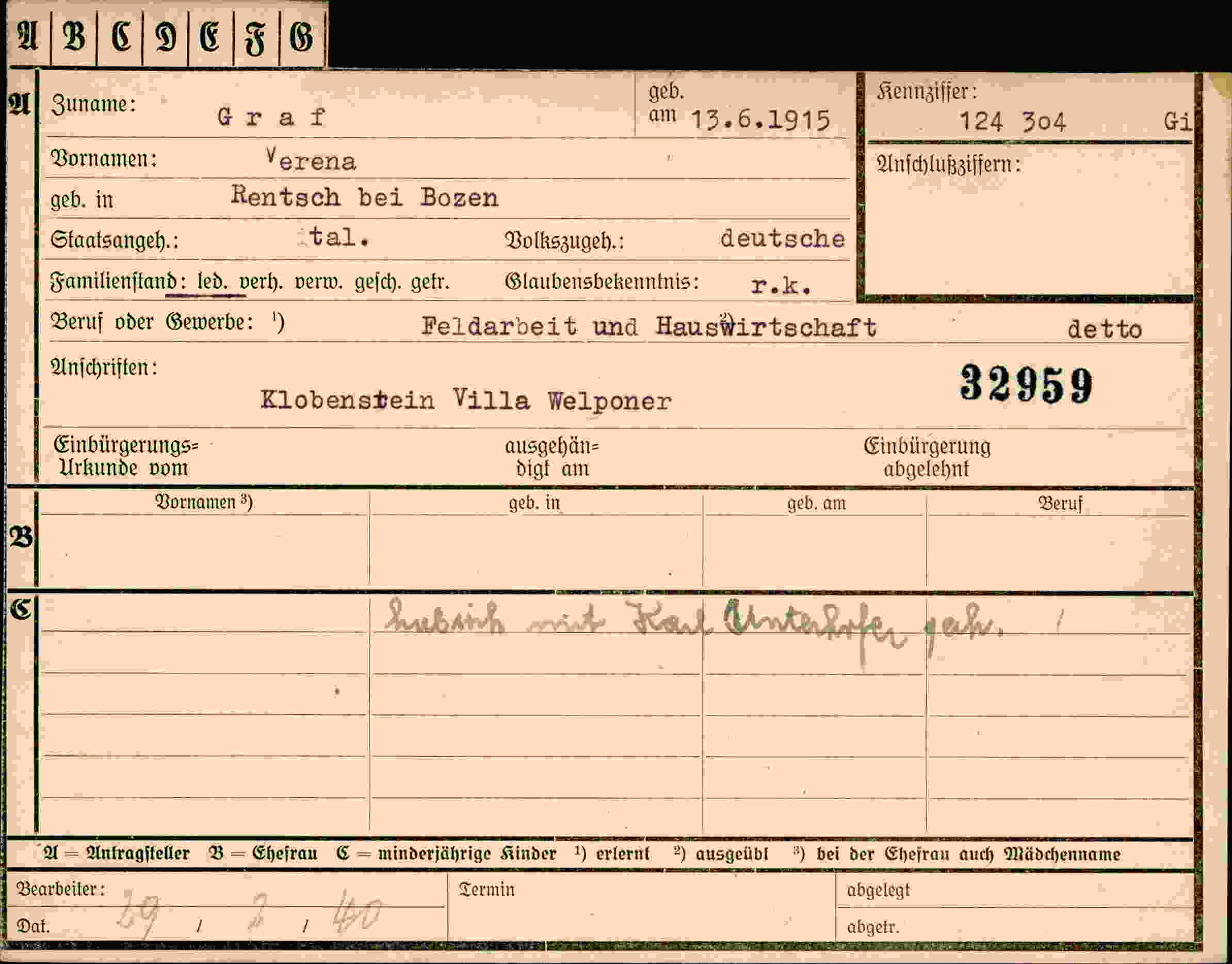 Dokument für Verena Graf