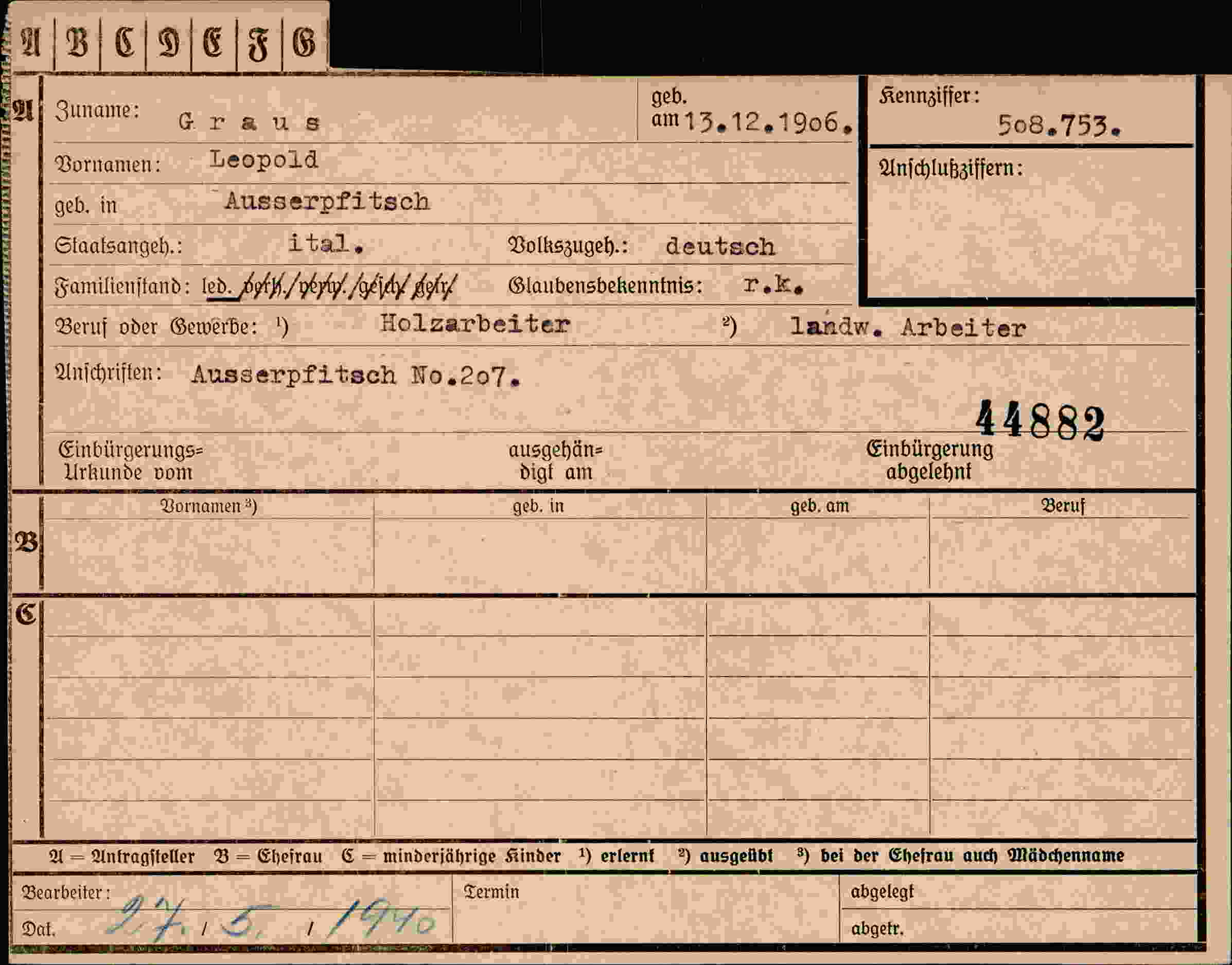 Dokument für Leopold Graus