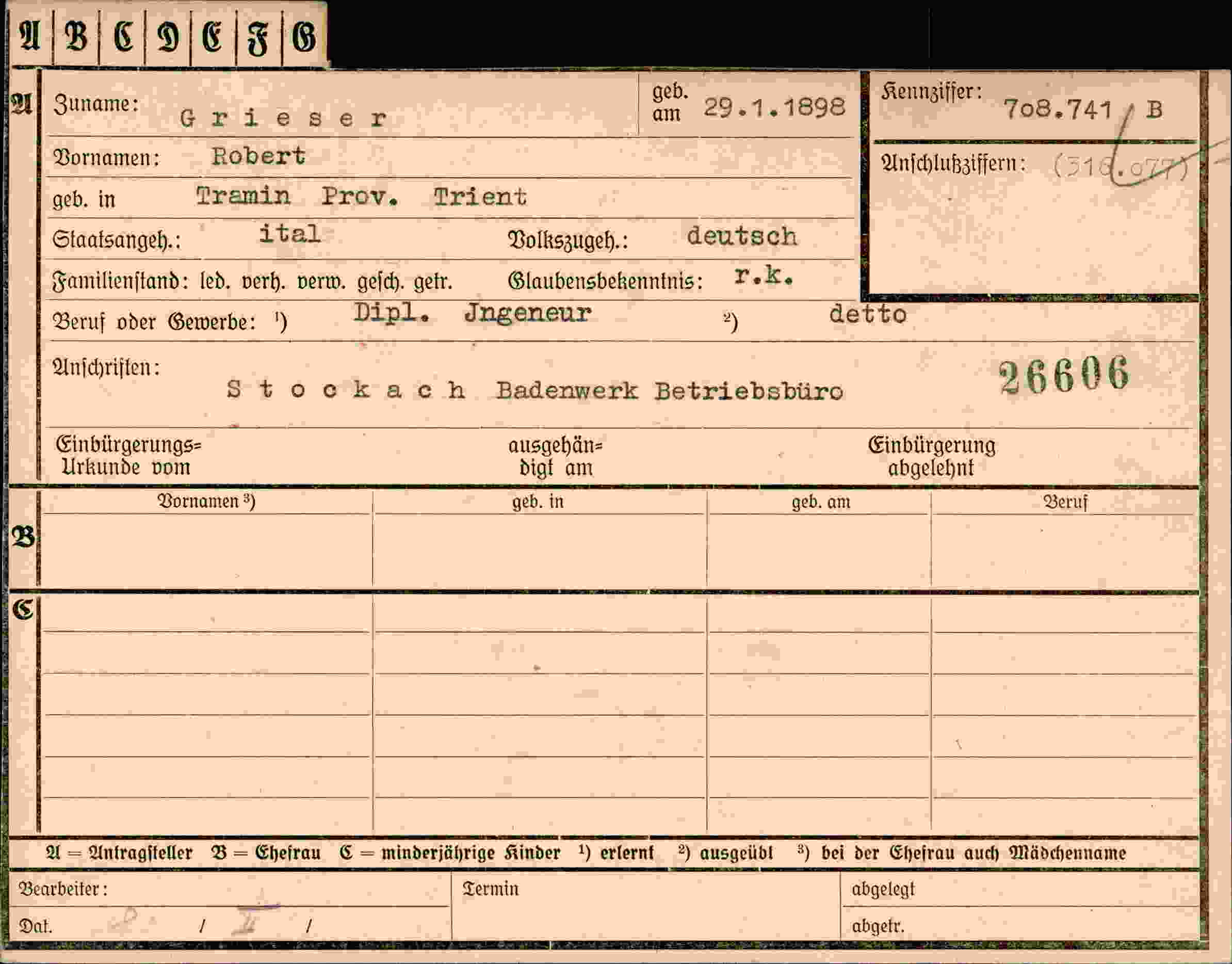 Dokument für Robert Grieser