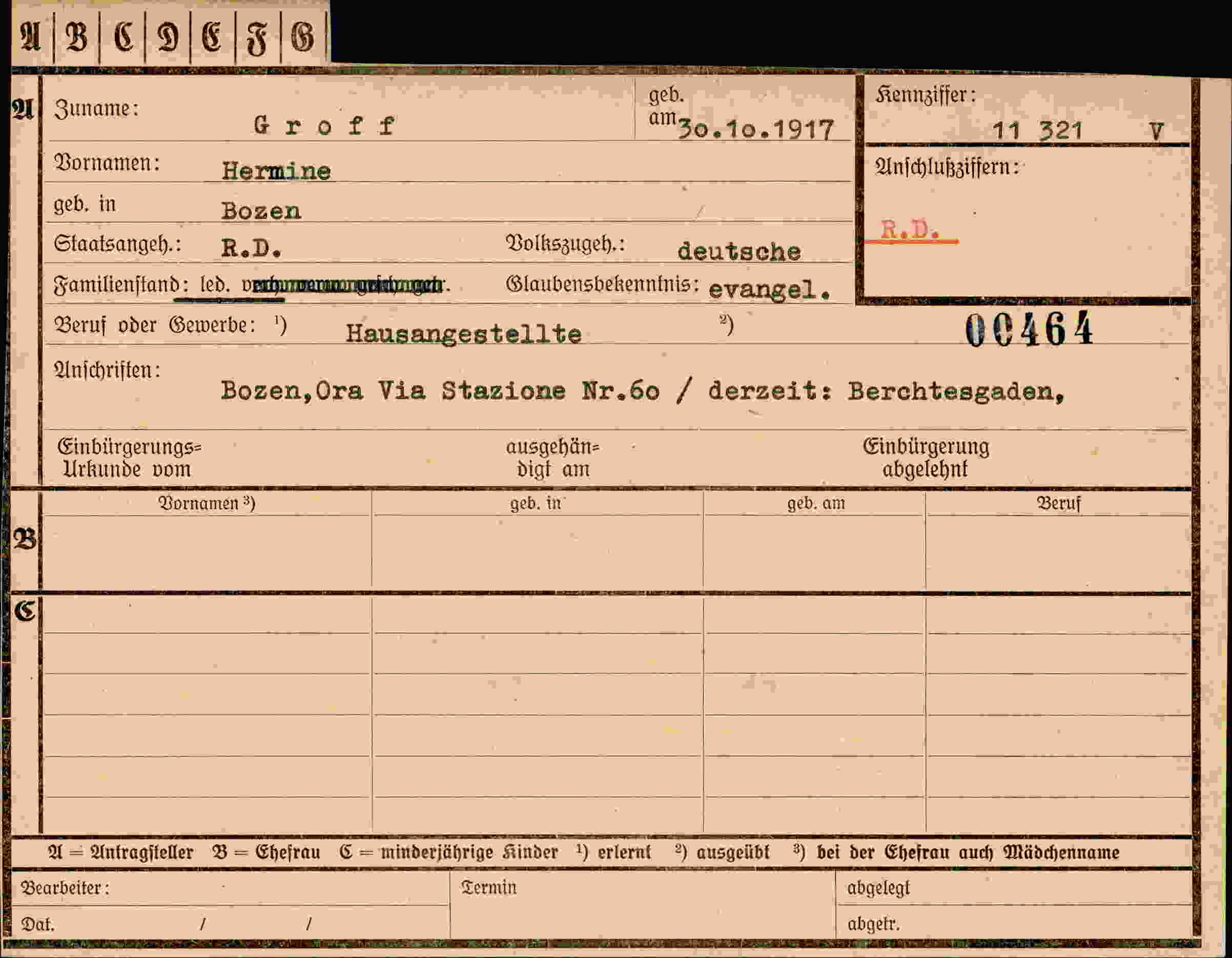Dokument für Hermine Groff