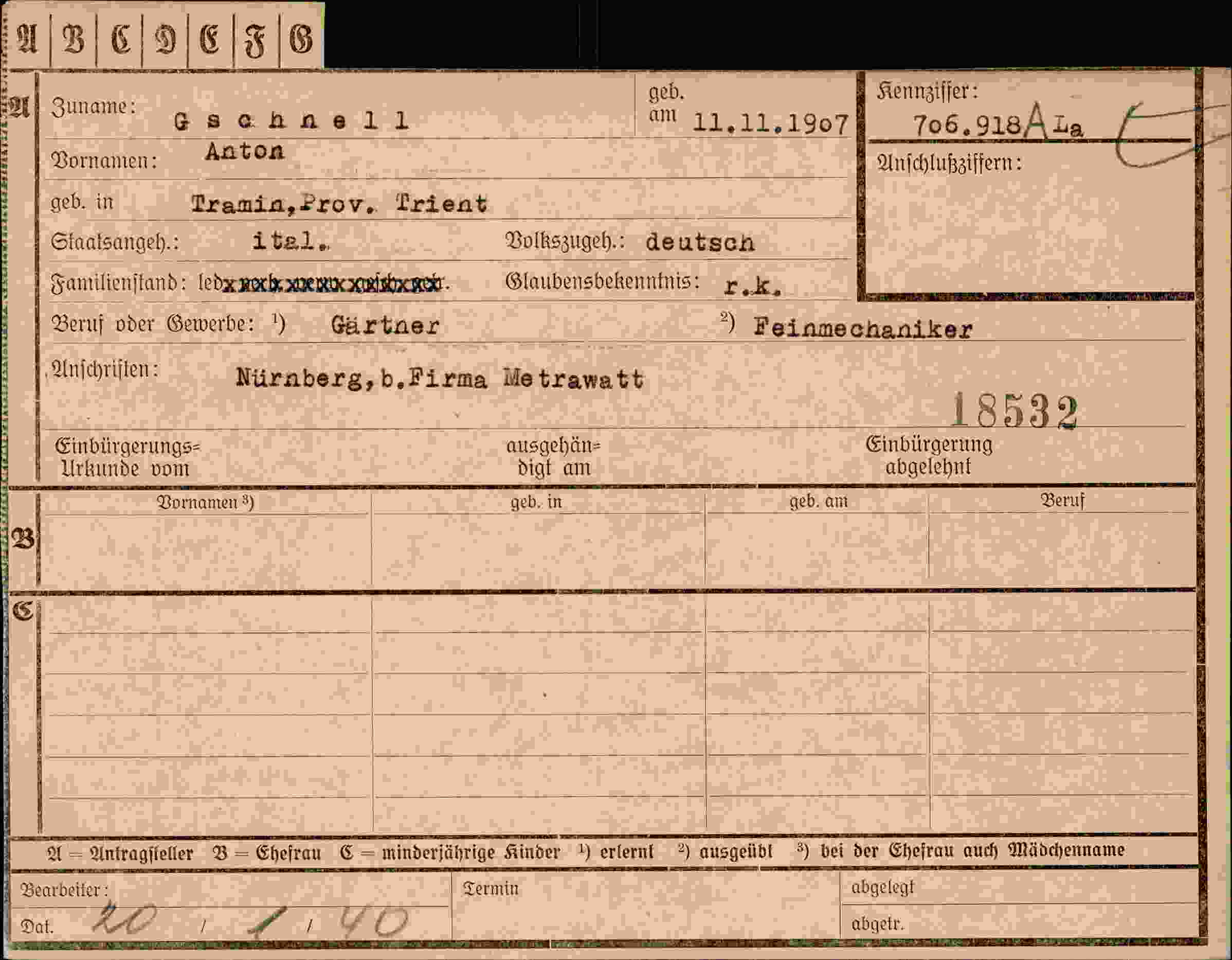 Dokument für Anton GschNeI