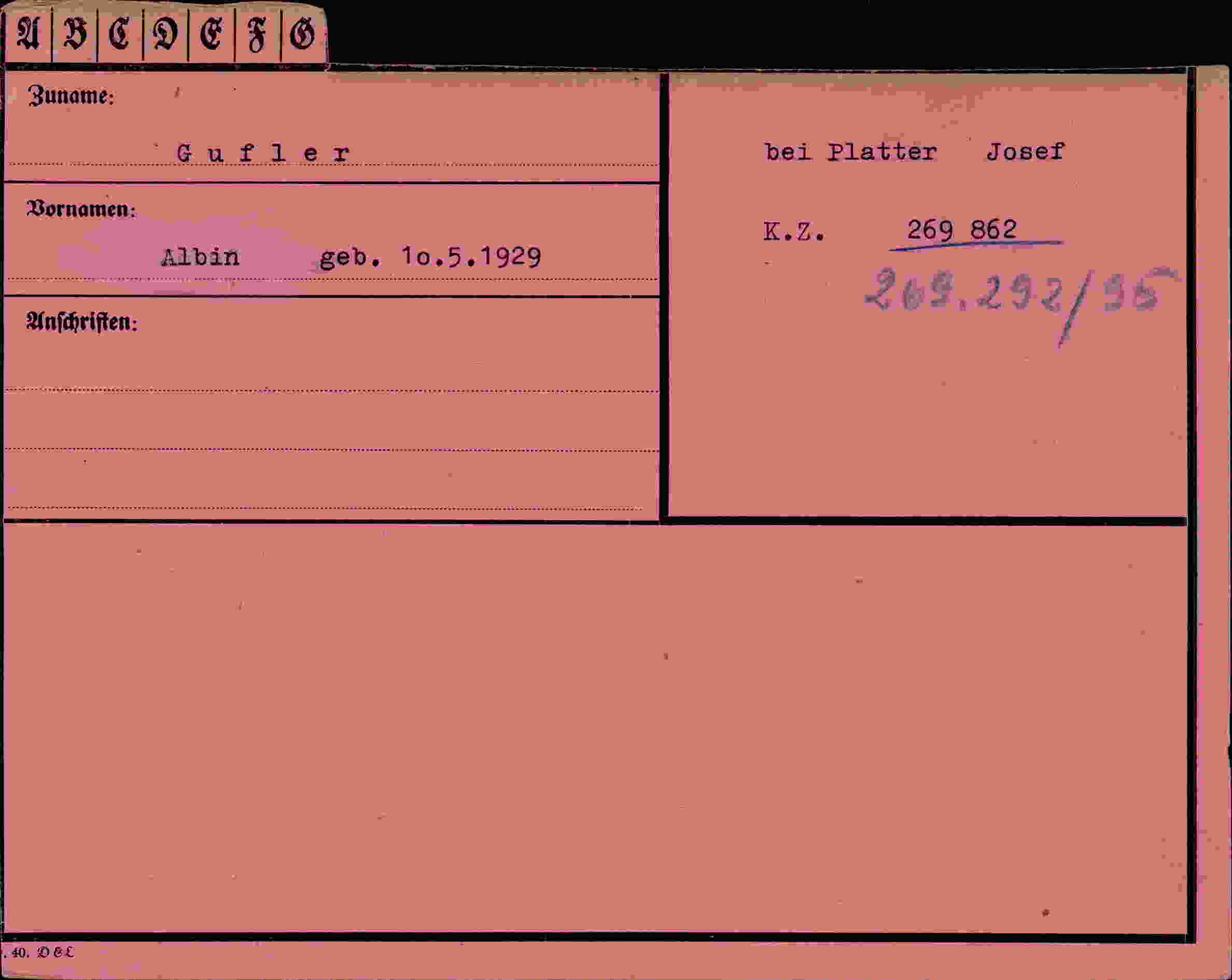 Vorderseite des Dokuments