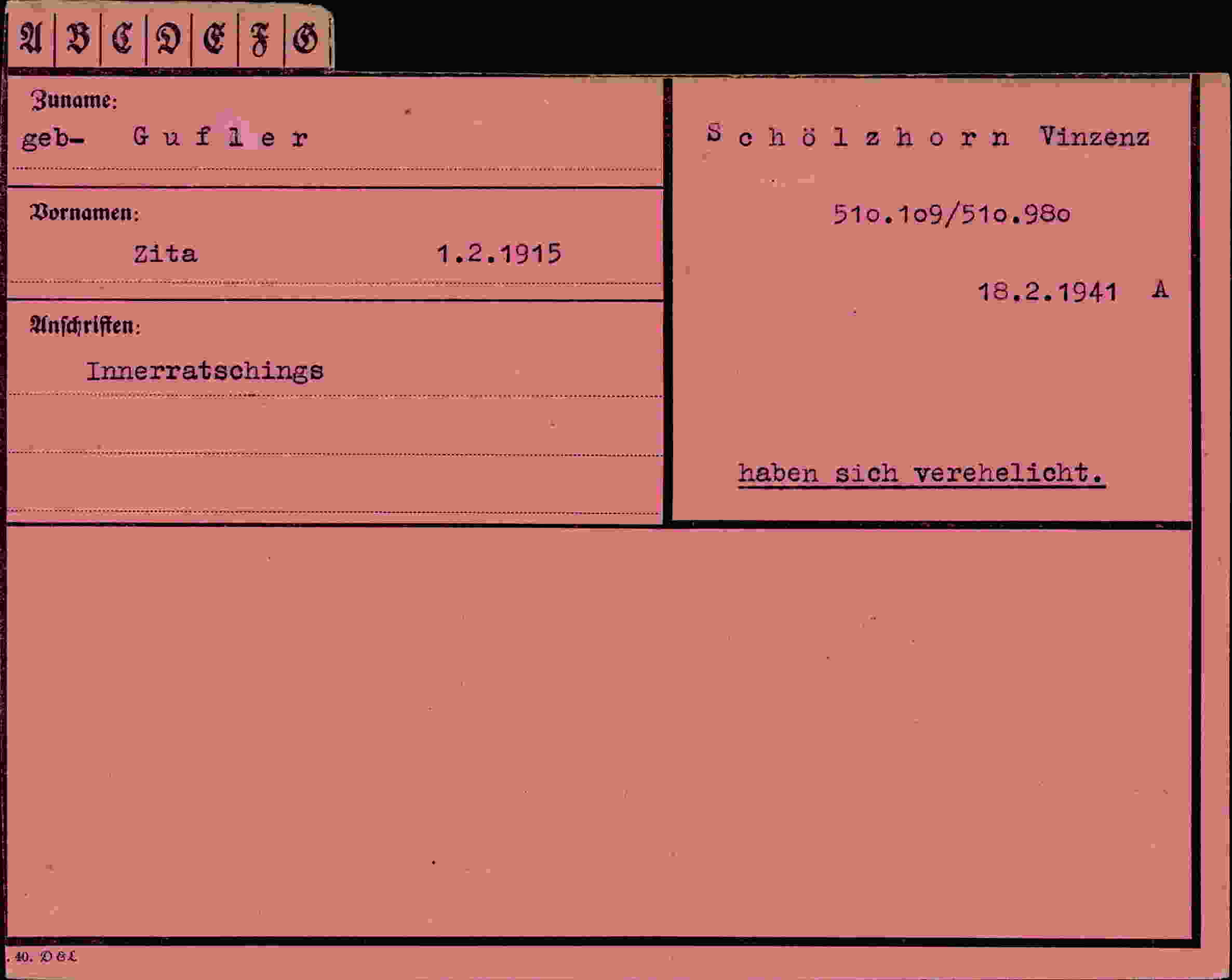 Vorderseite des Dokuments