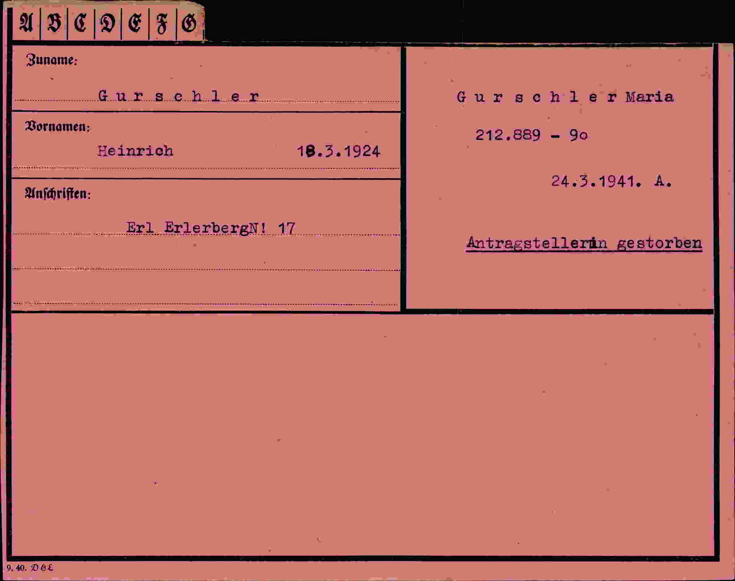Vorderseite des Dokuments