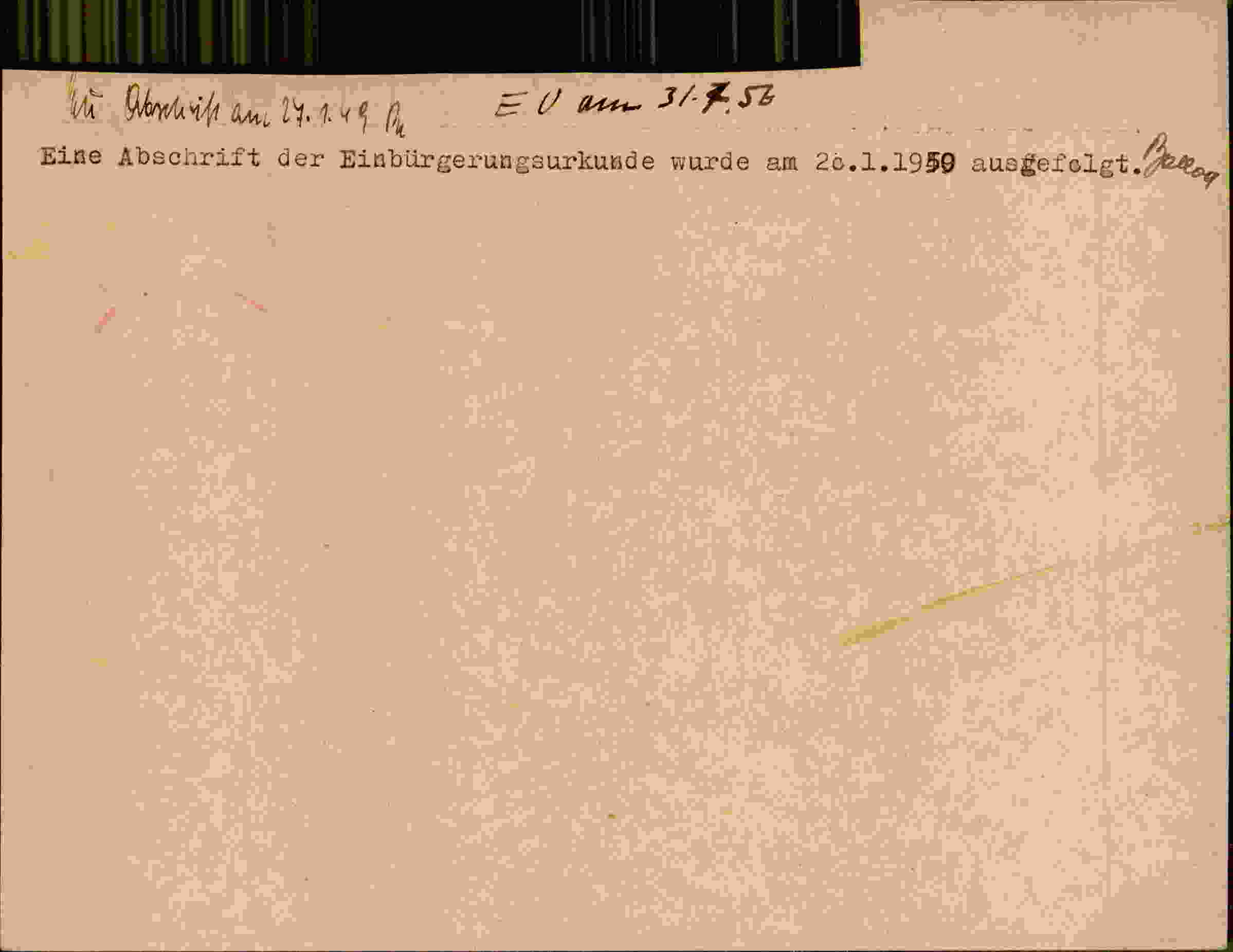 Rückseite des Dokuments