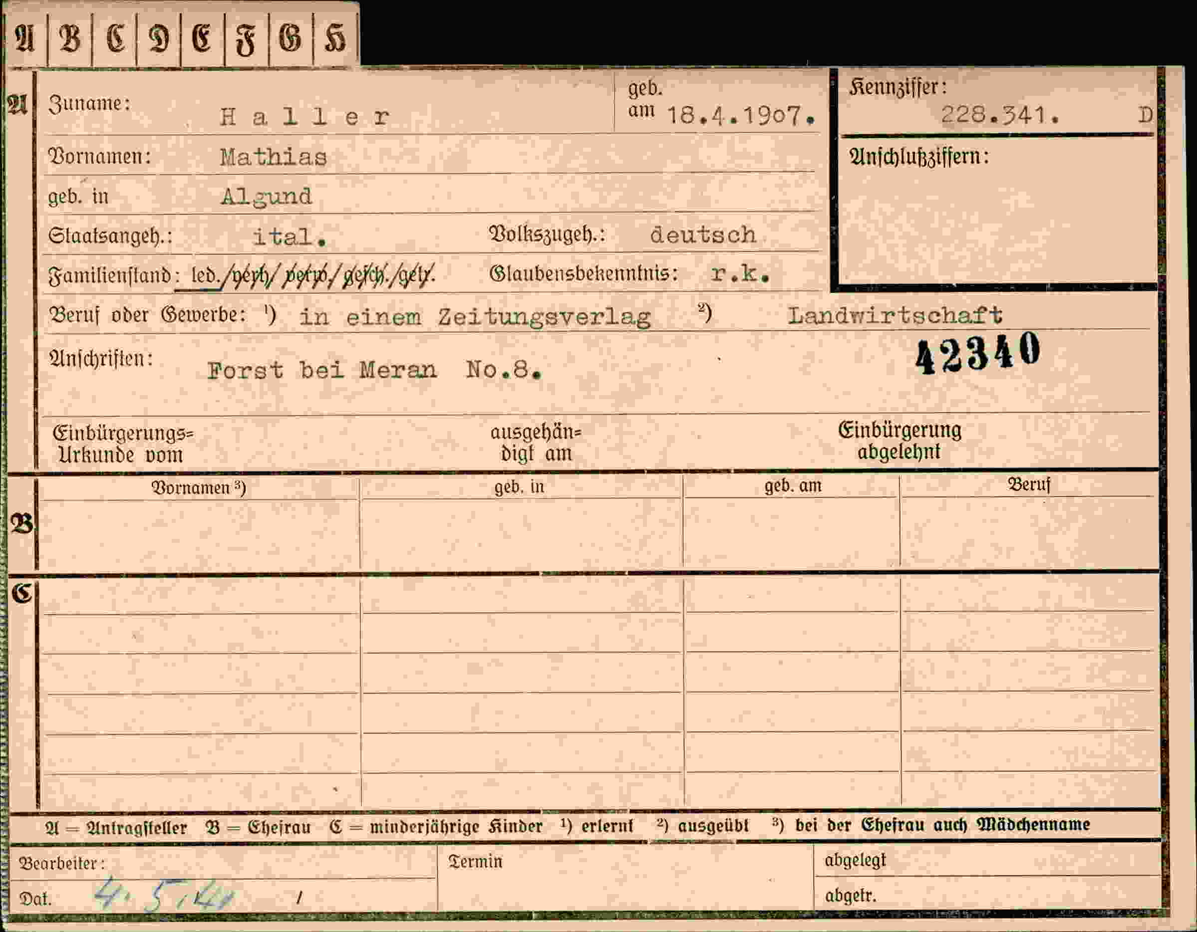 Dokument für Mathias Haller