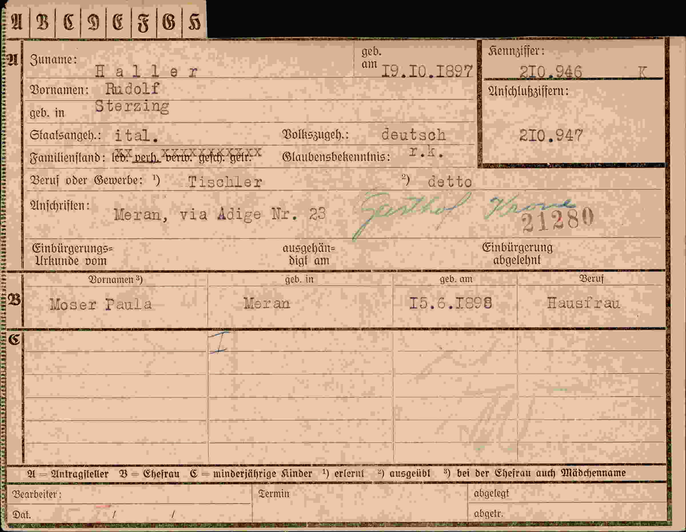 Dokument für Rudolf Haller