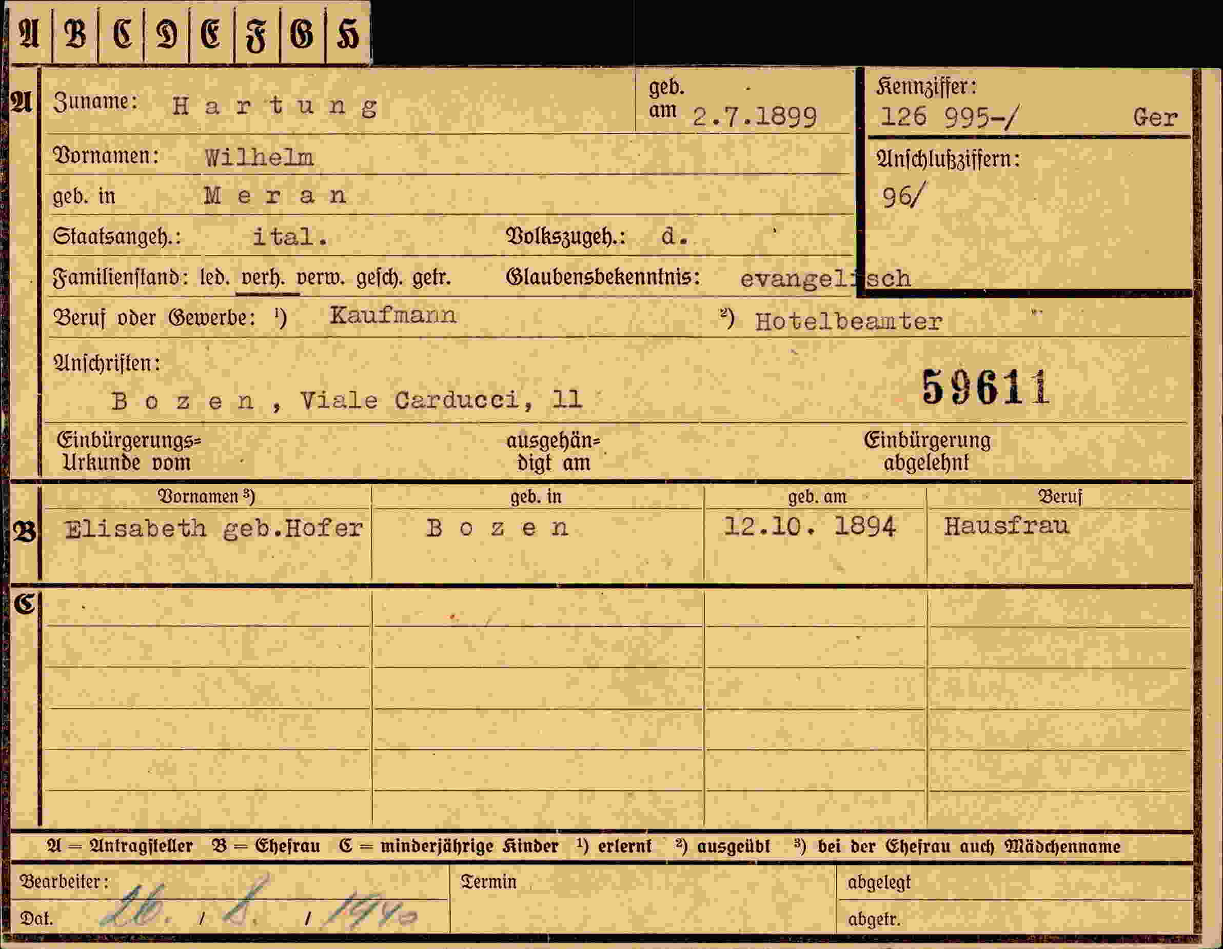 Dokument für Wilhelm Hartung