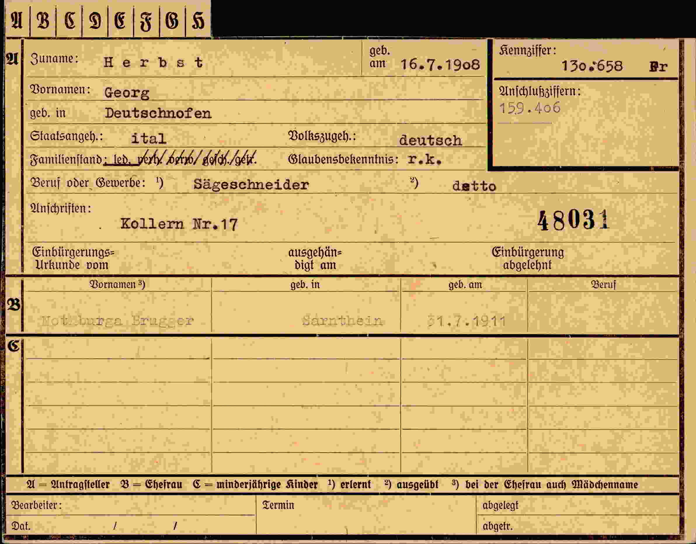 Dokument für Georg Herbst