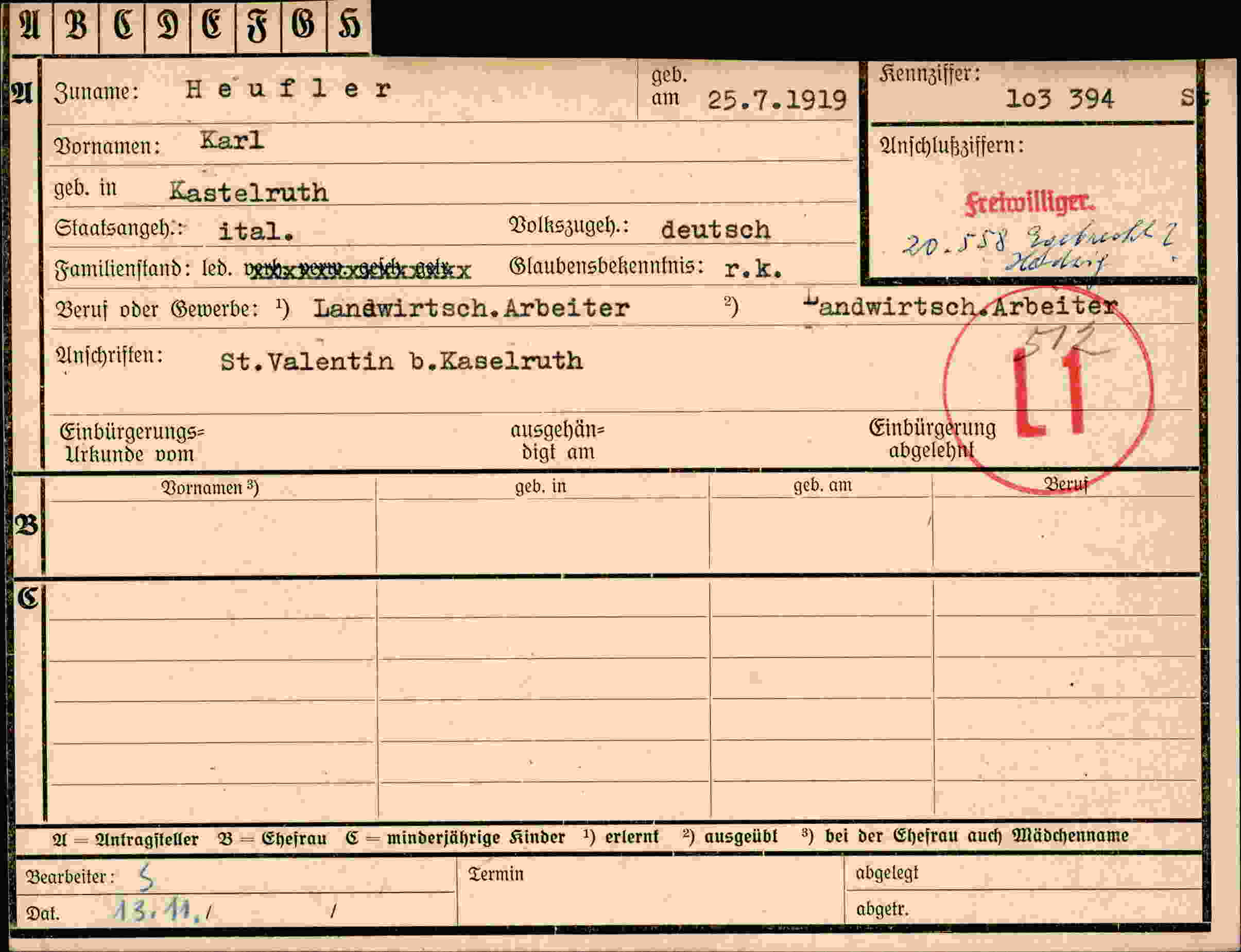Dokument für Karl Heufler