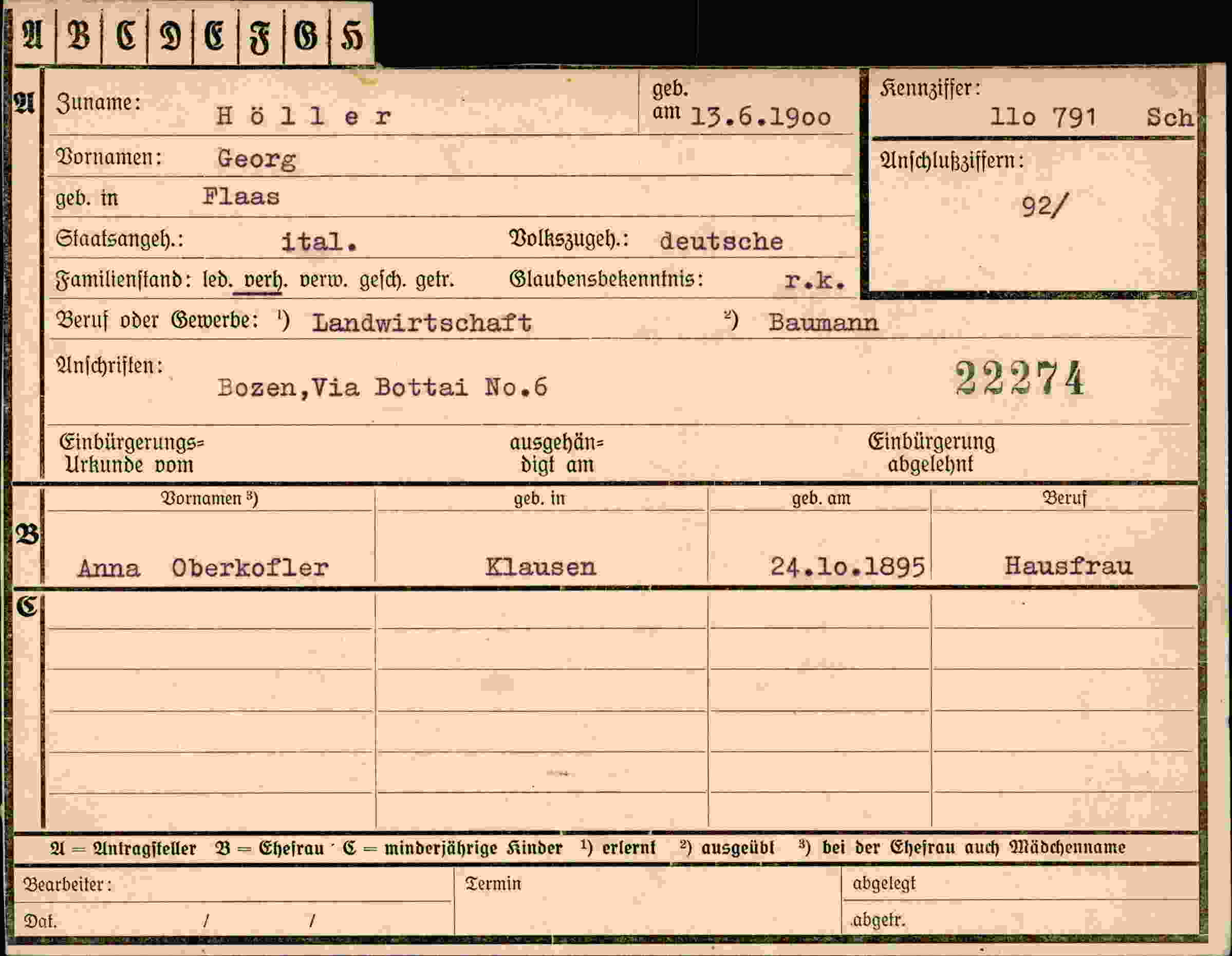 Dokument für Georg Höller