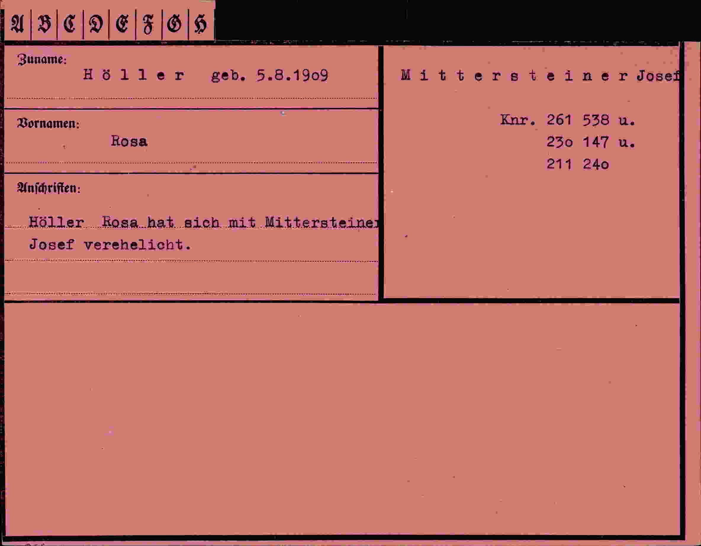 Vorderseite des Dokuments