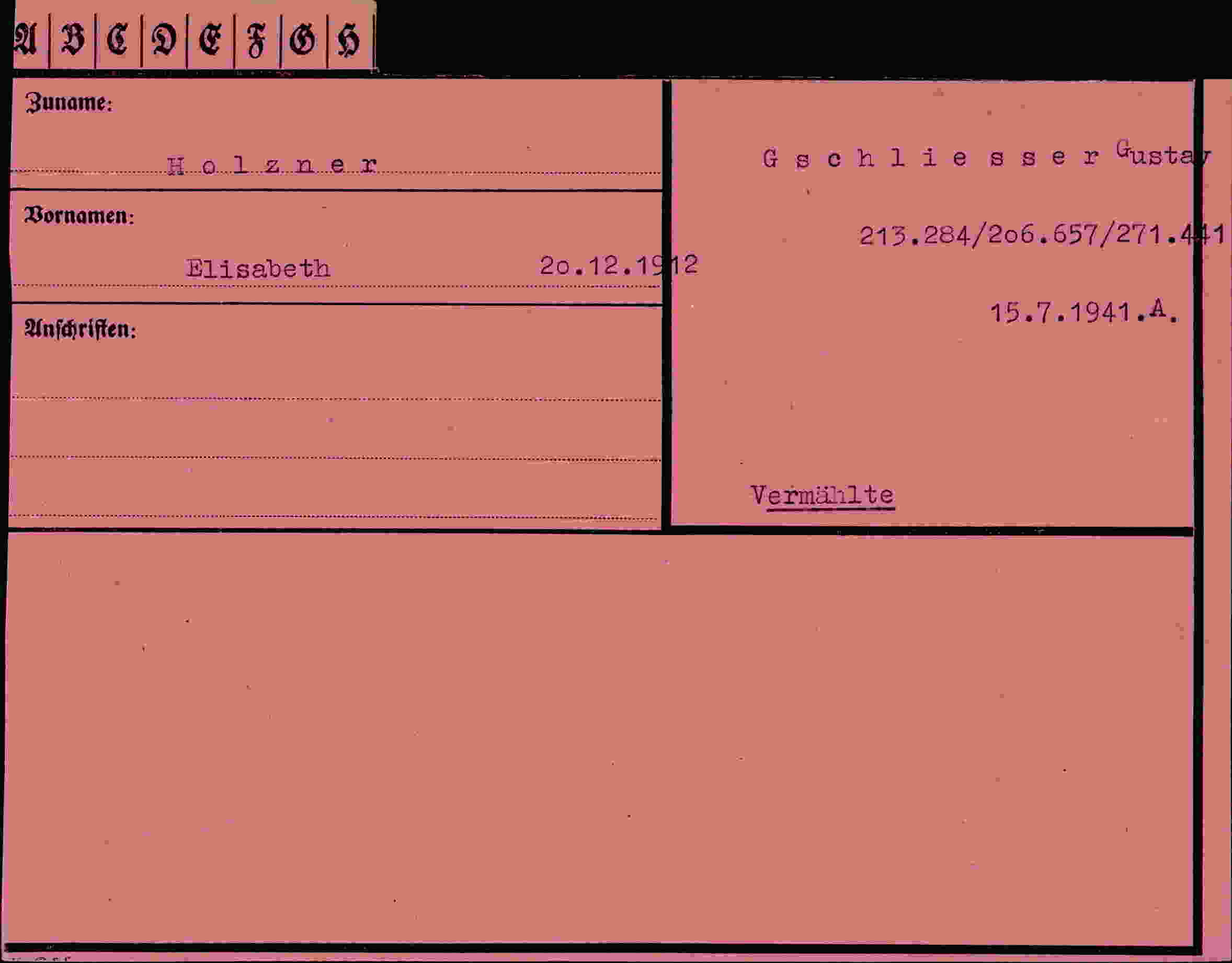 Vorderseite des Dokuments