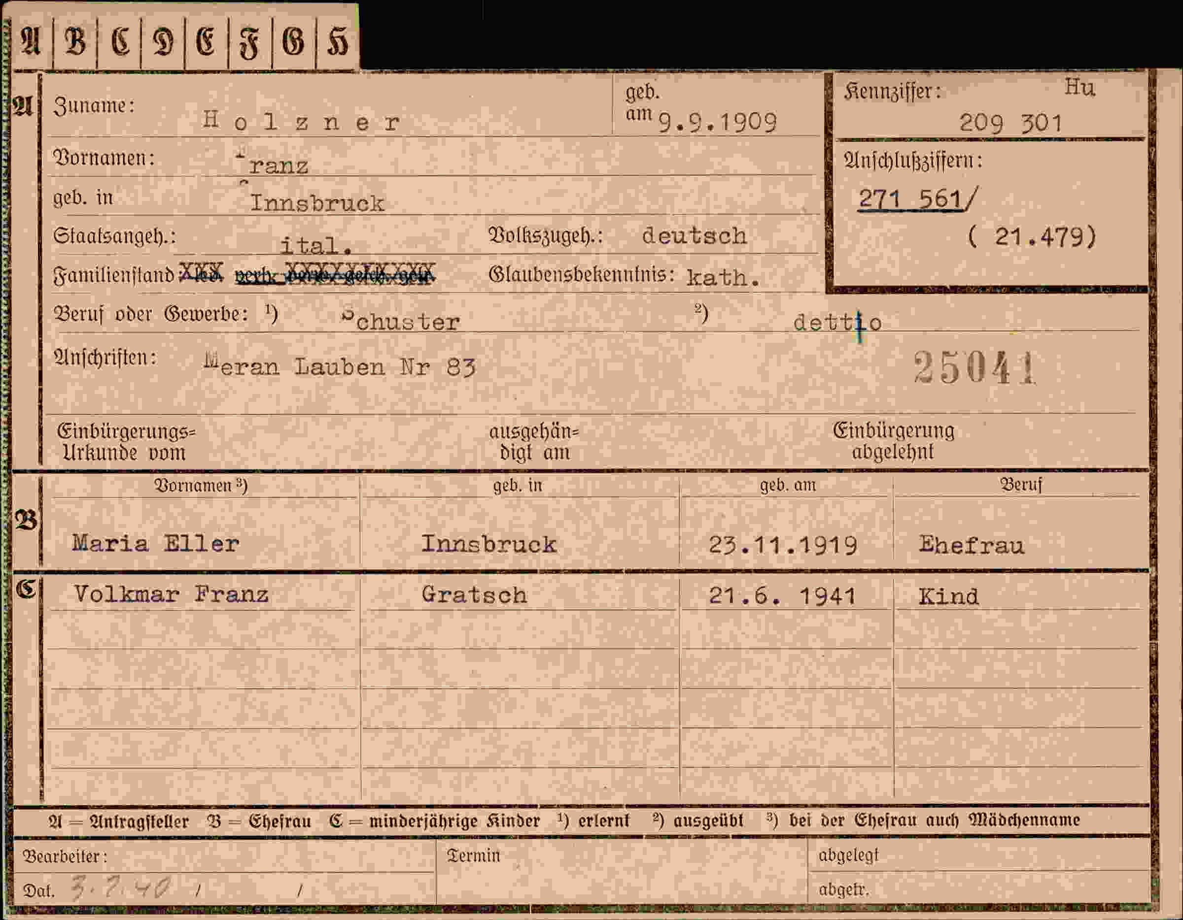 Dokument für Ranz Holzner