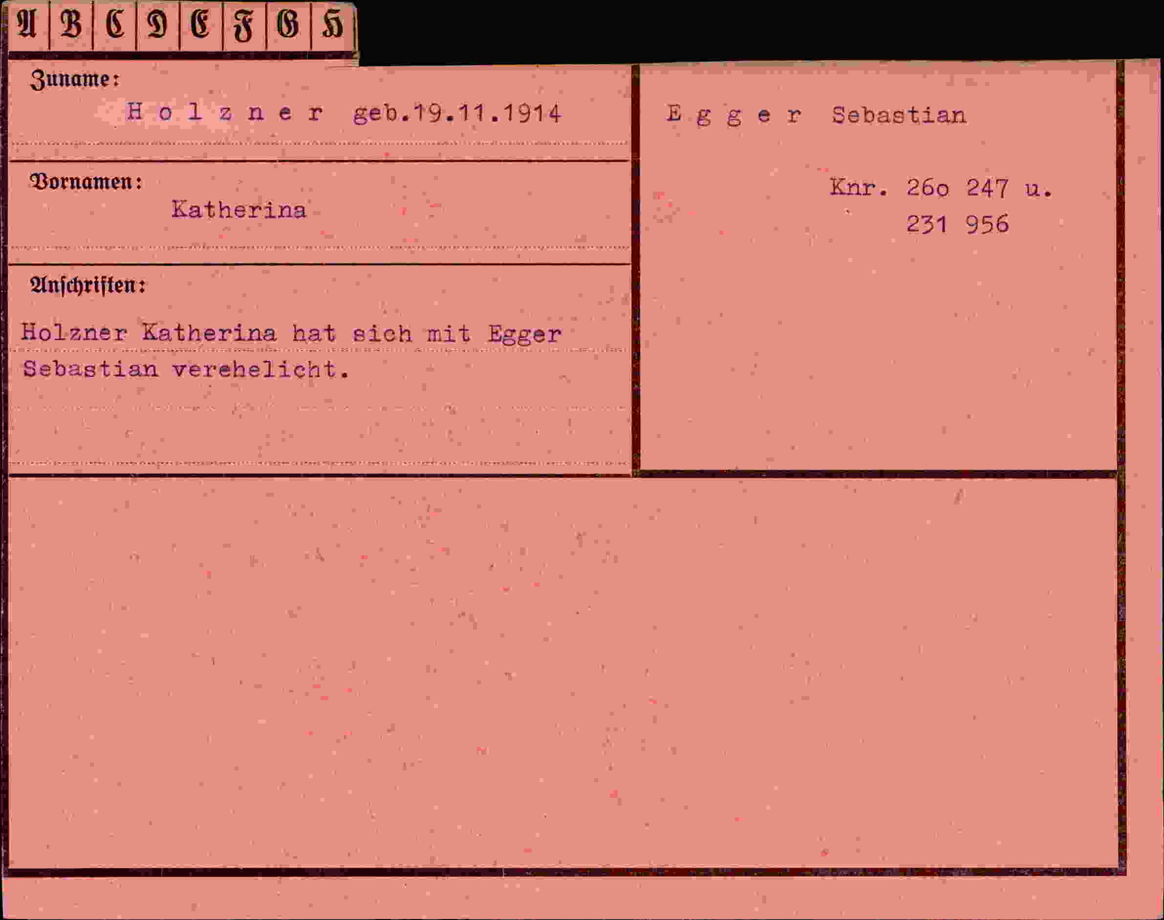 Vorderseite des Dokuments