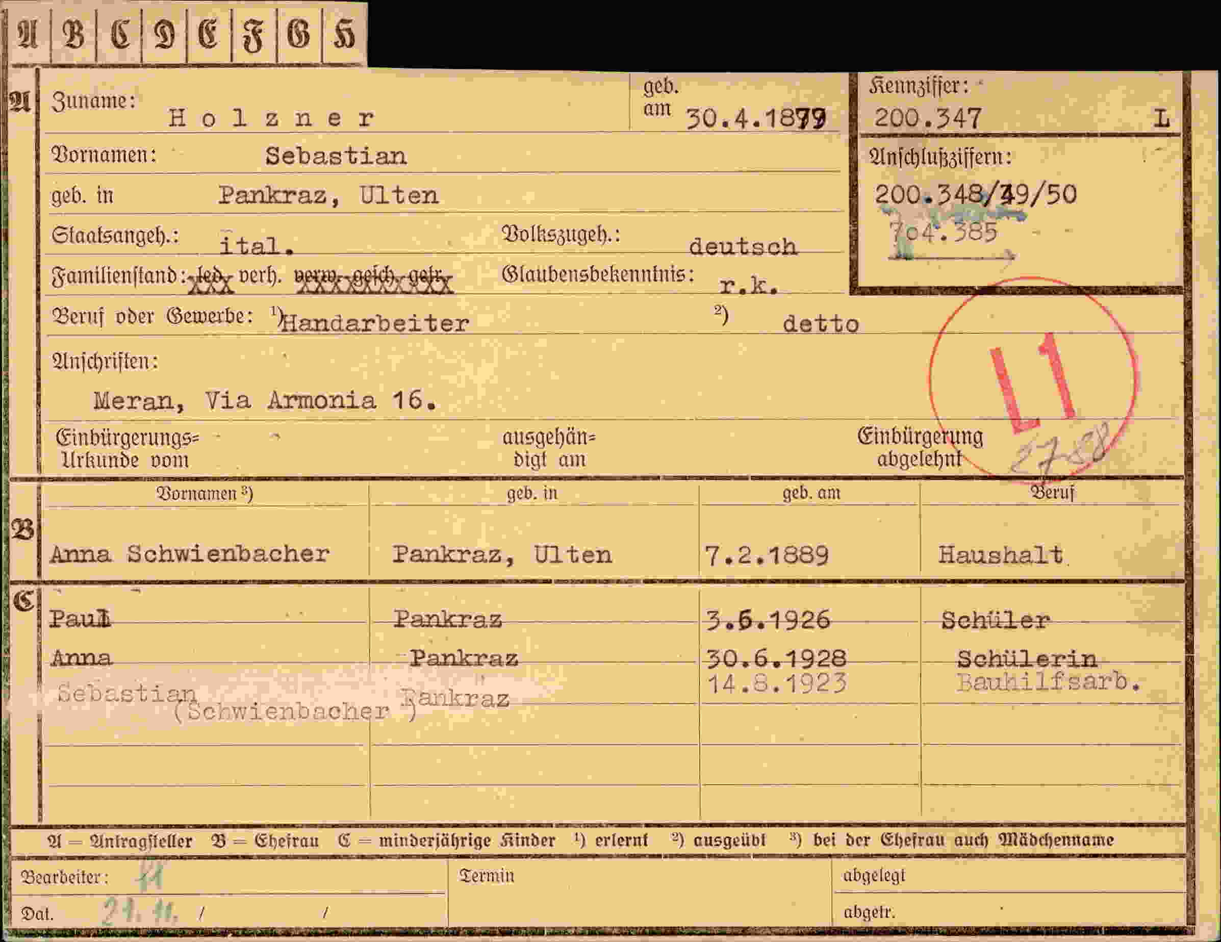 Dokument für Sebastian Holzner