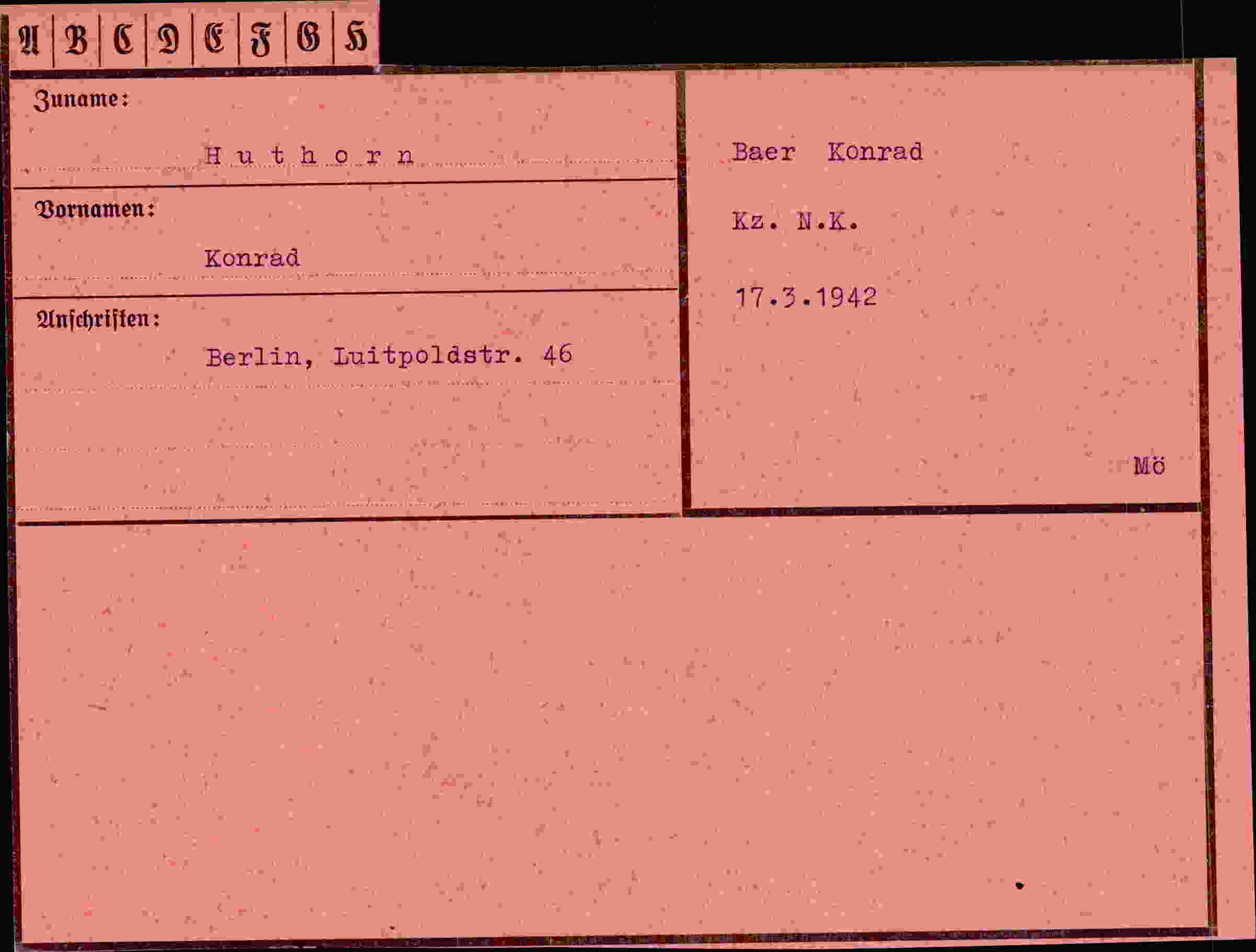 Vorderseite des Dokuments