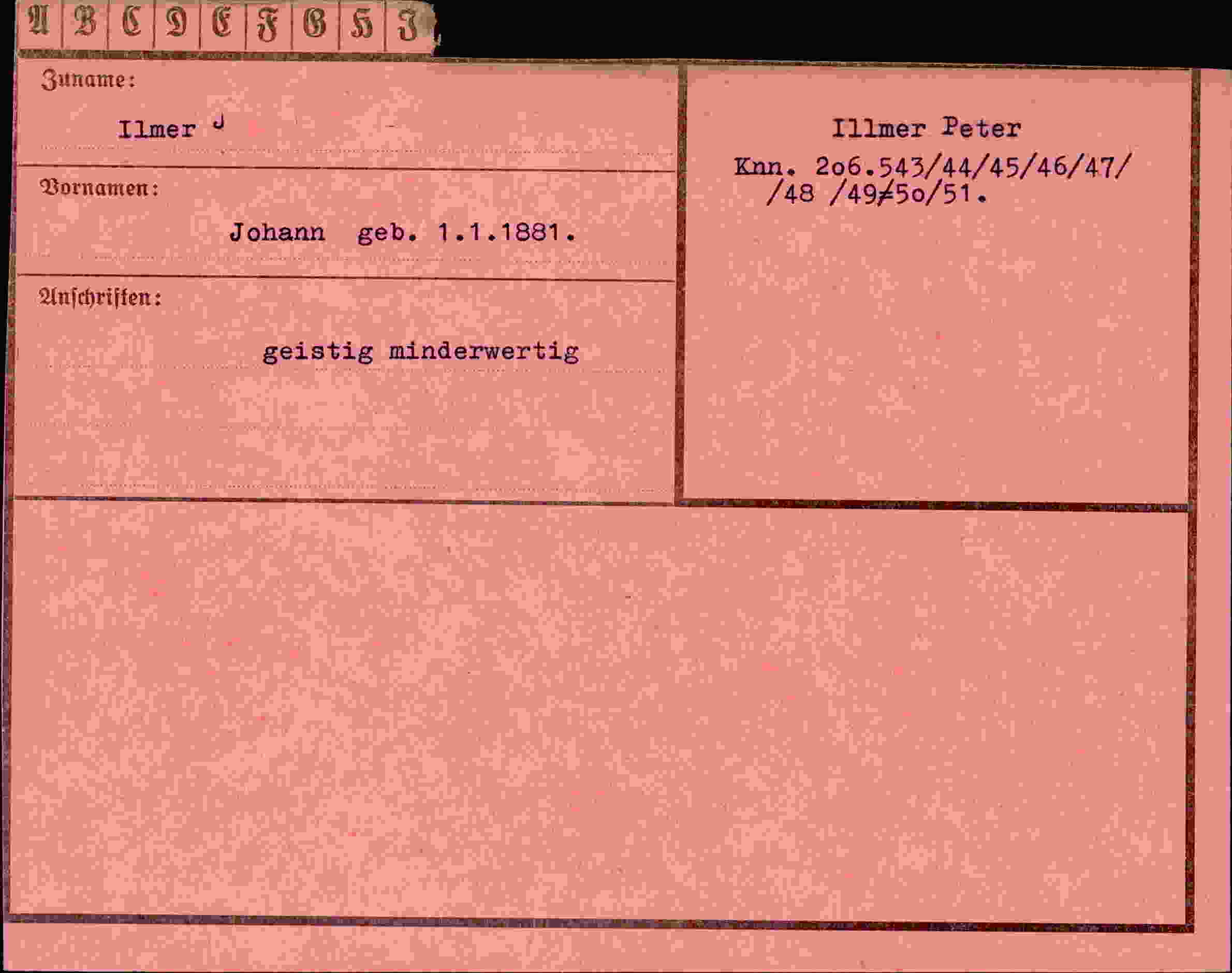 Dokument für Johann Ilmer