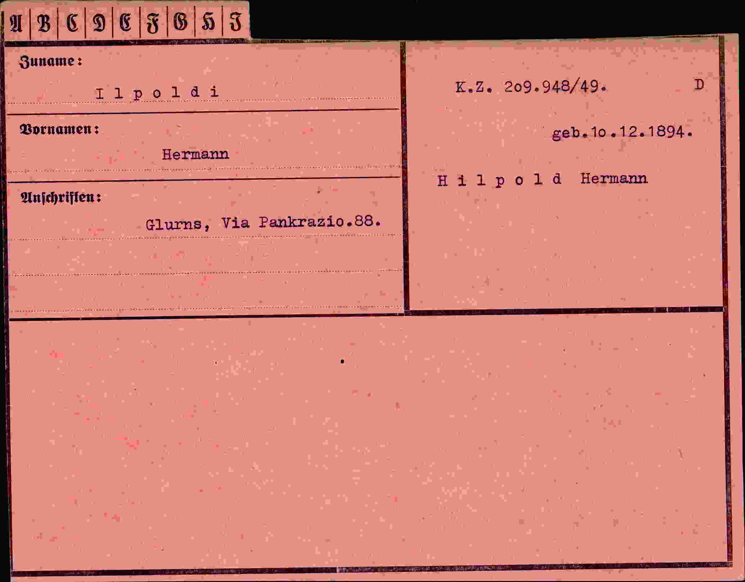 Dokument für Hermann Ilpoldi