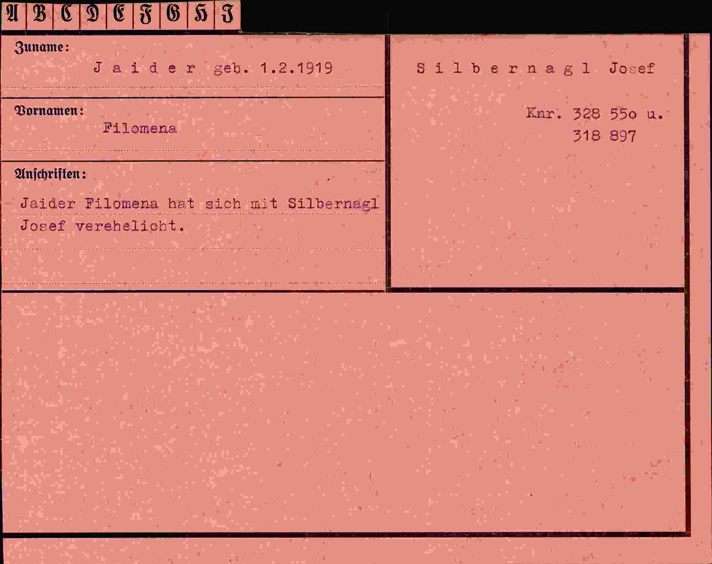 Dokument für Filomena Jaider