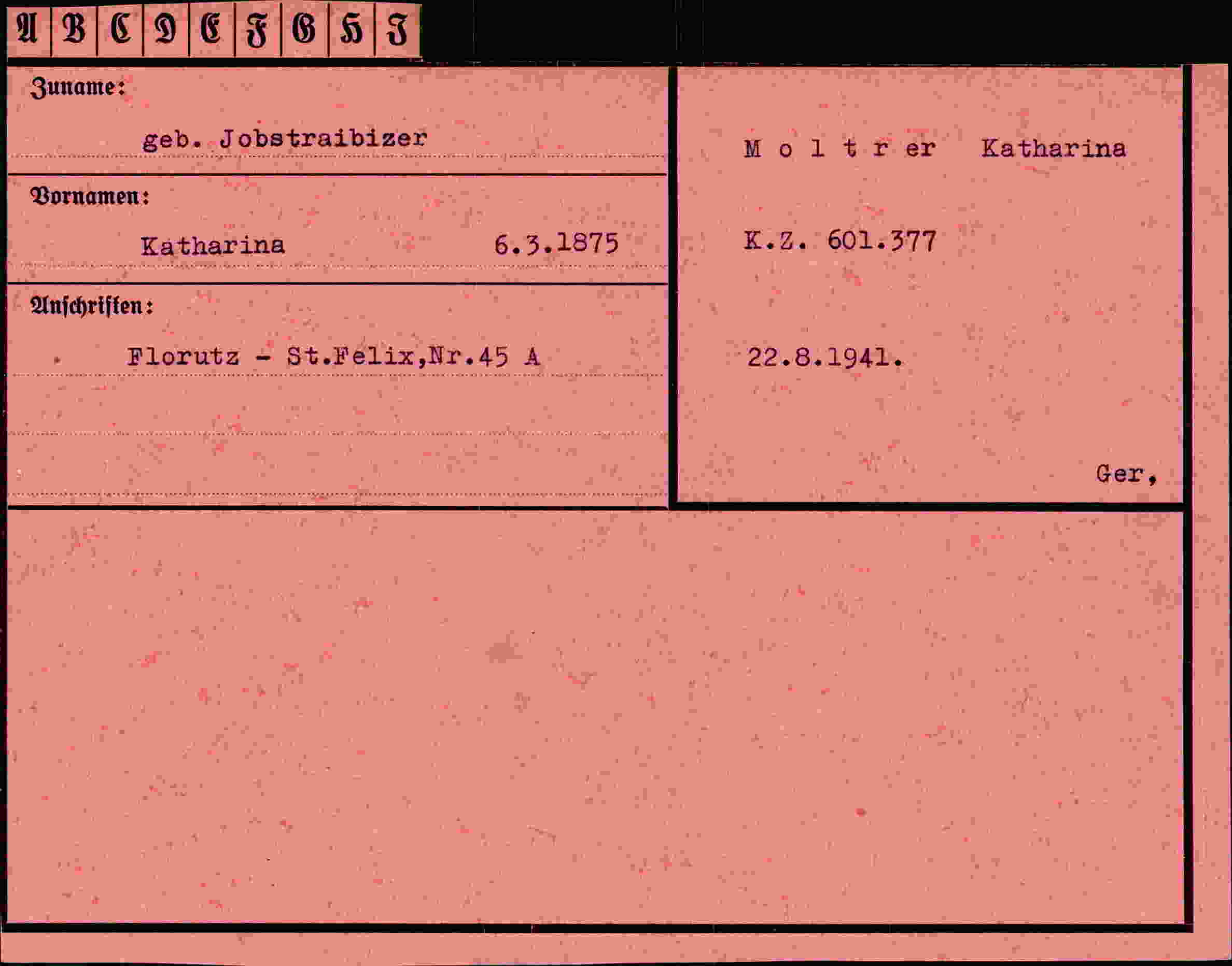 Dokument für Katharina Jobstraibizer