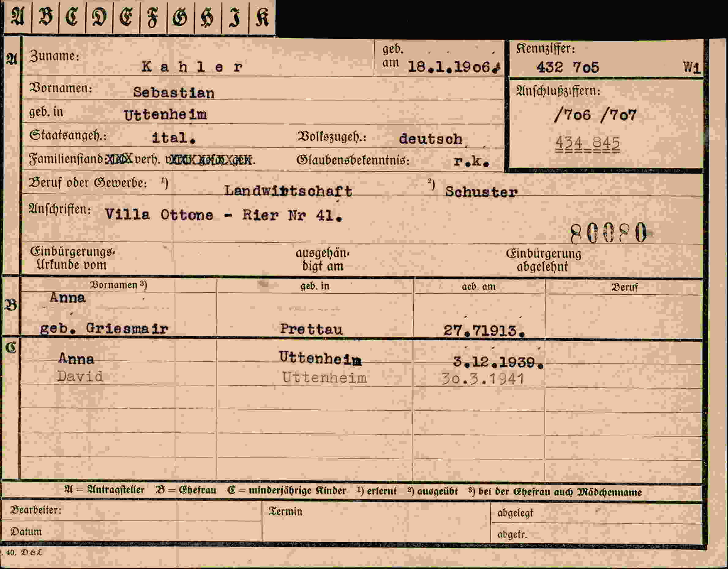 Dokument für Sebastian Kahler