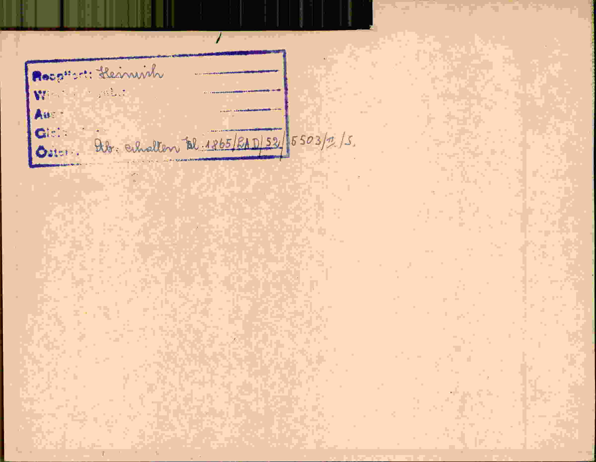 Rückseite des Dokuments