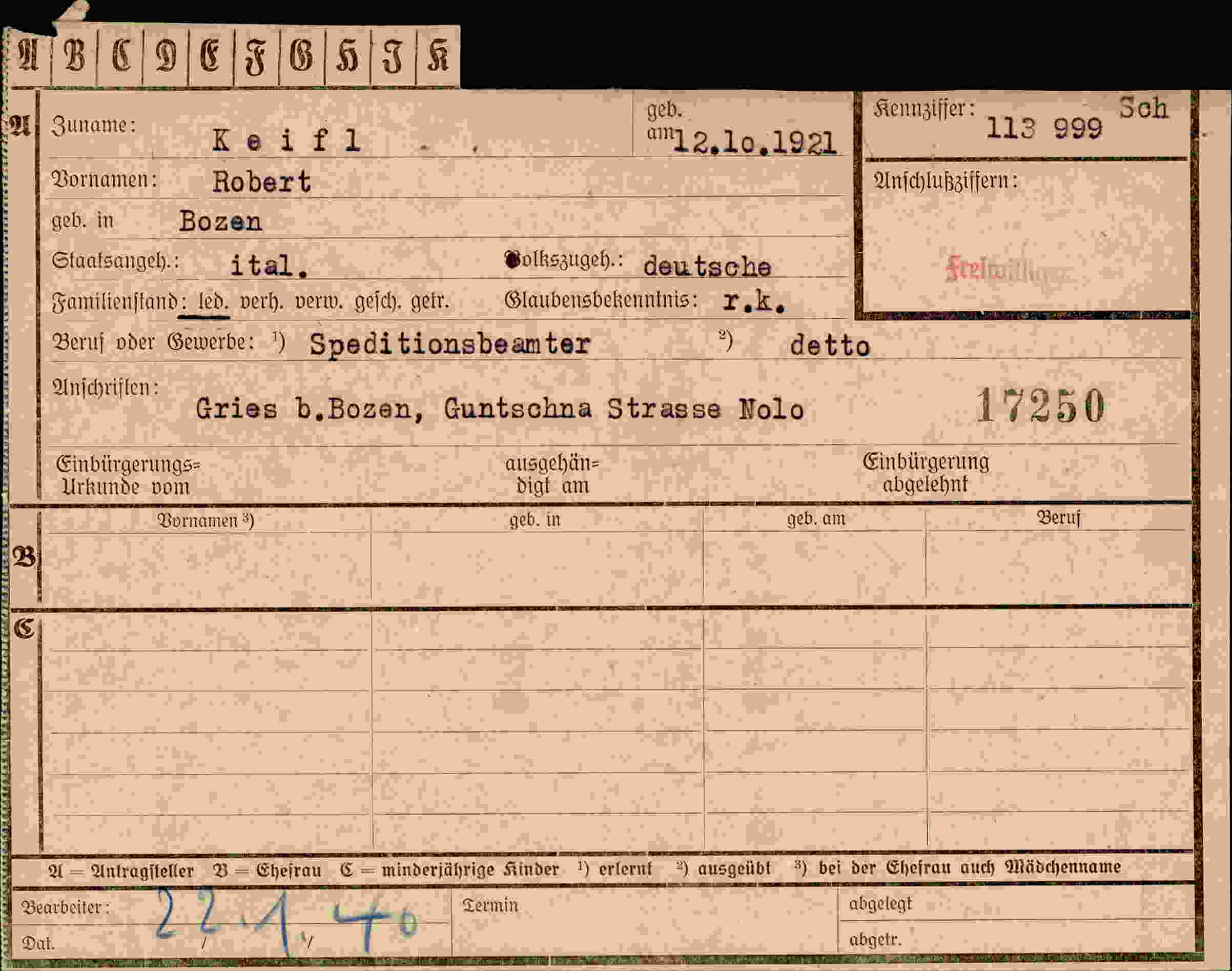 Dokument für Robert Keifl