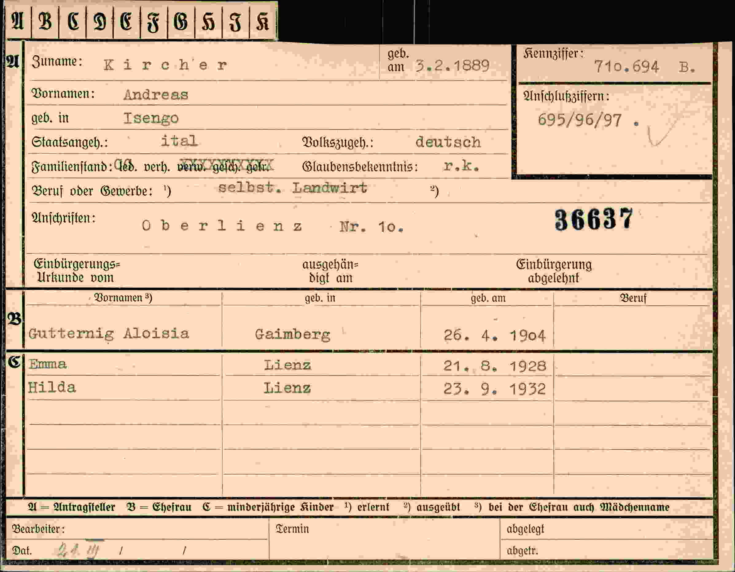 Dokument für Andreas Kircher