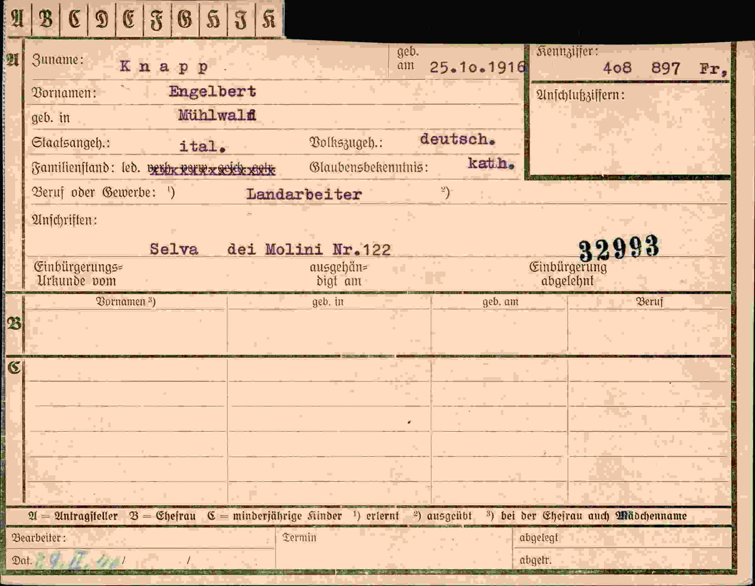 Dokument für Engelbert Knapp