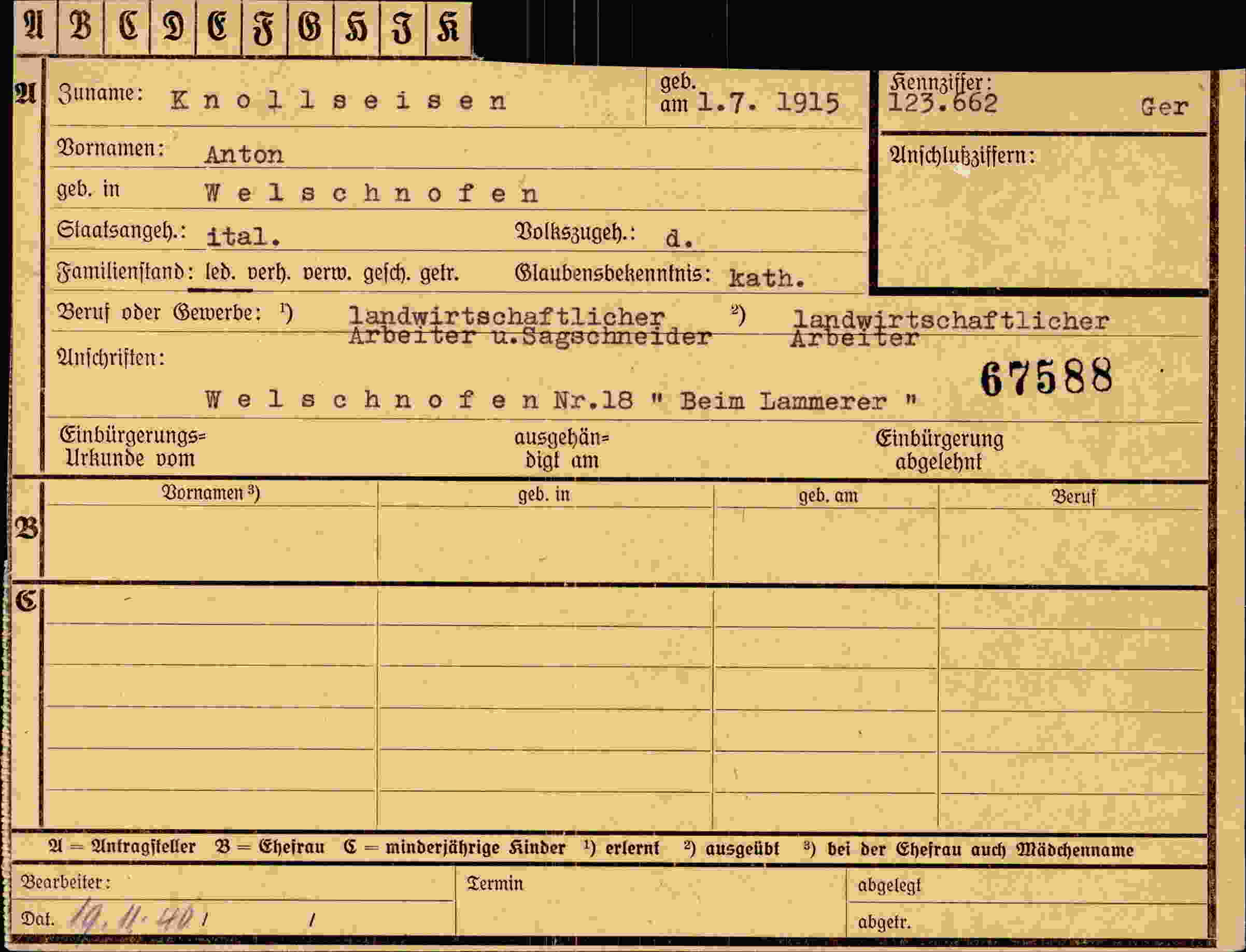 Dokument für Anton Knollseisen