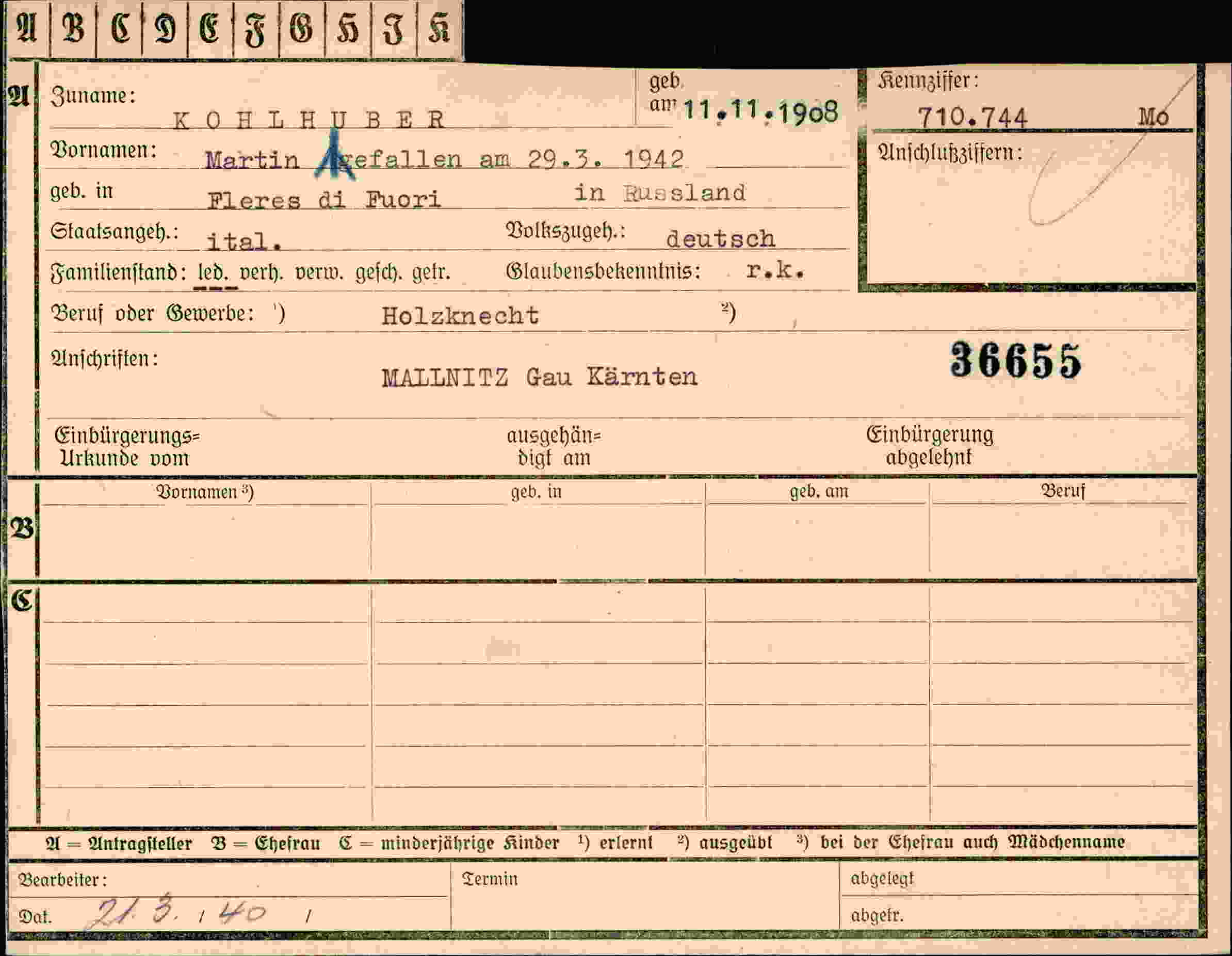 Dokument für Martin Kohl Huber