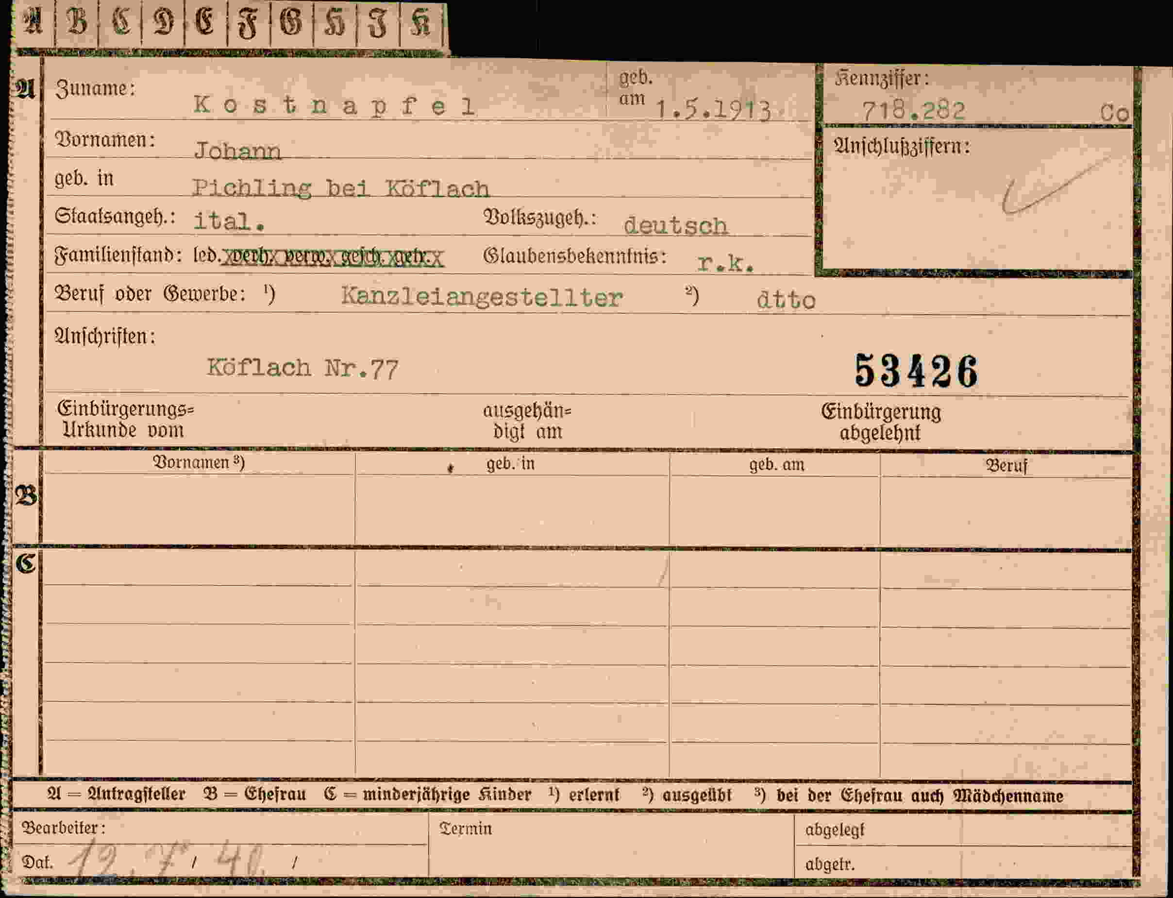 Dokument für Johann Kostnapfel