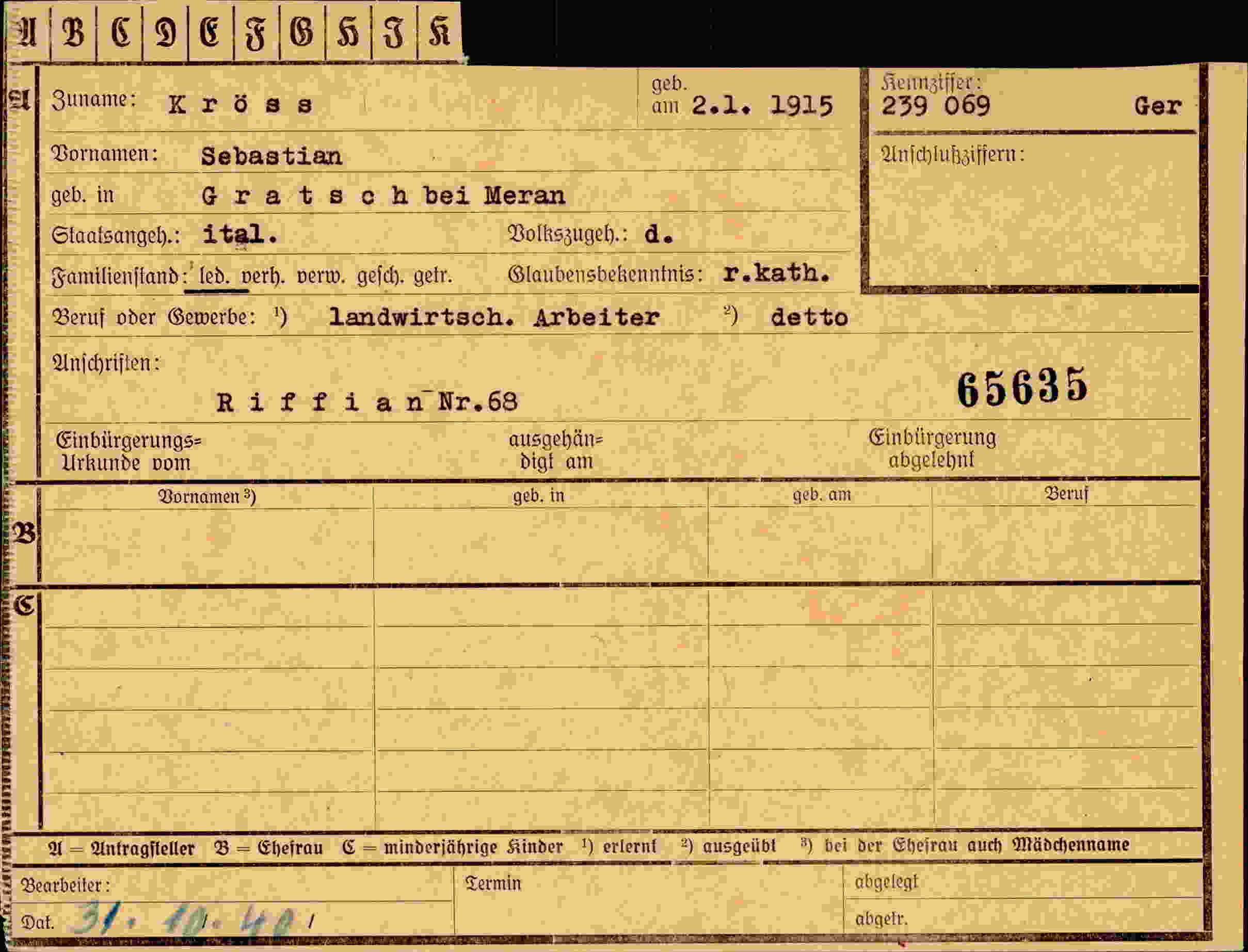 Dokument für Sebastian Kröss