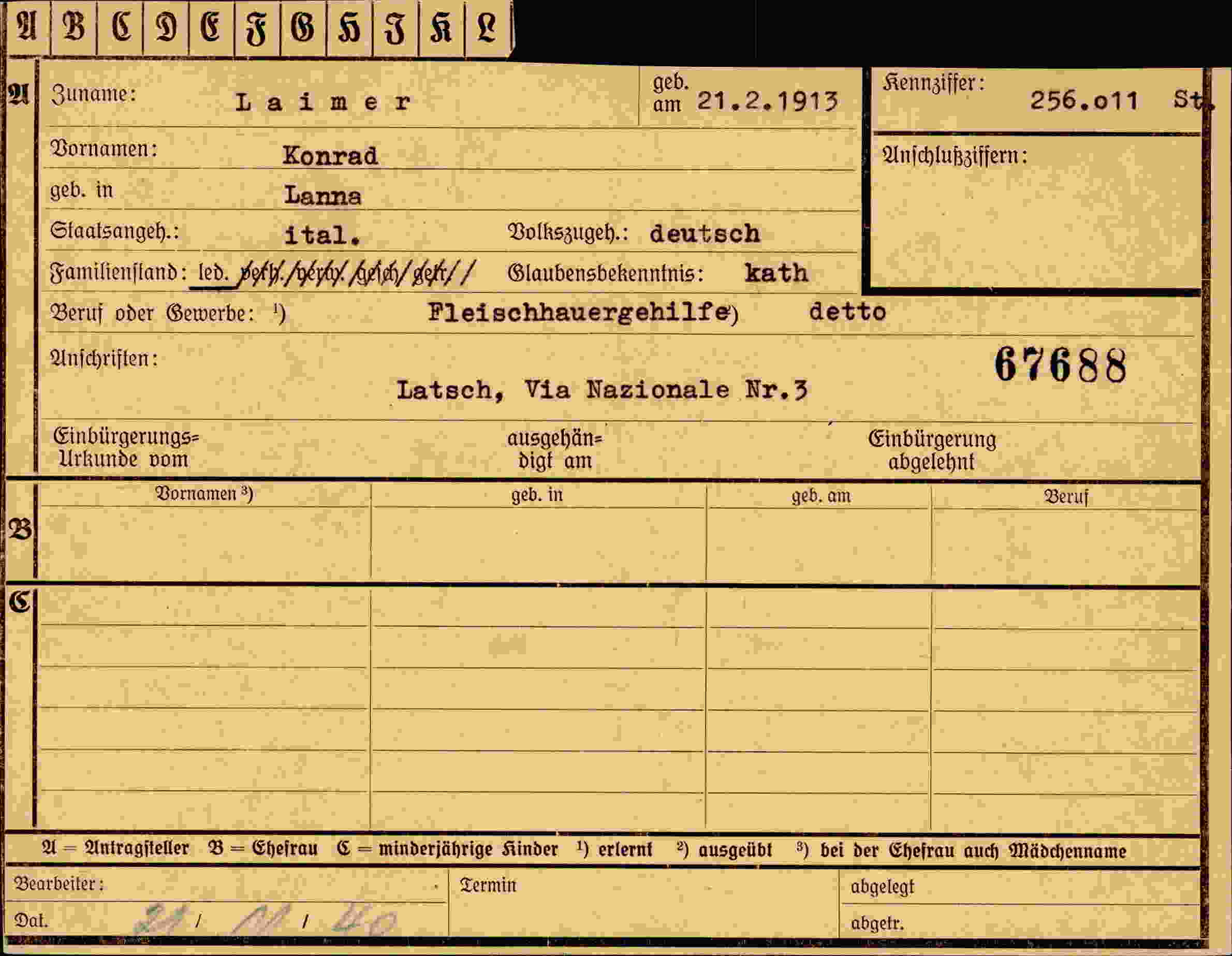 Dokument für Konrad Laimer