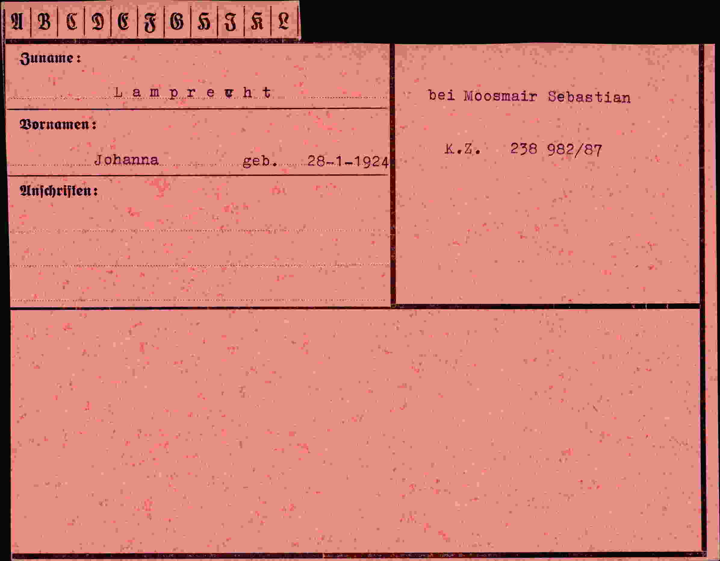 Vorderseite des Dokuments