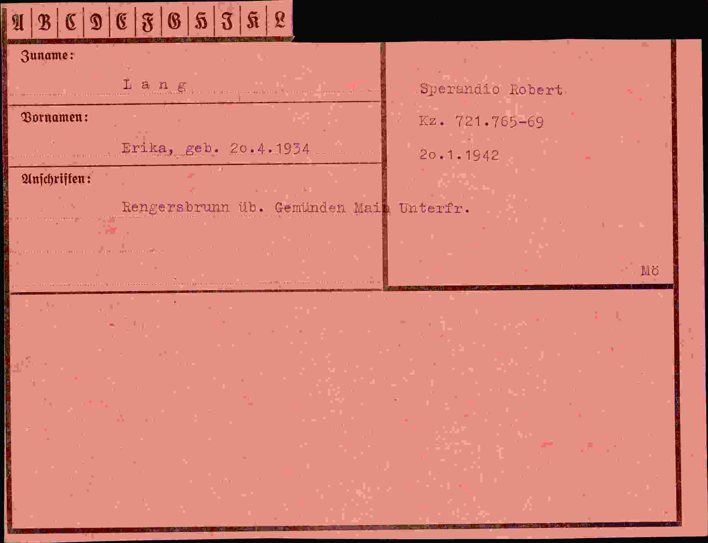 Vorderseite des Dokuments