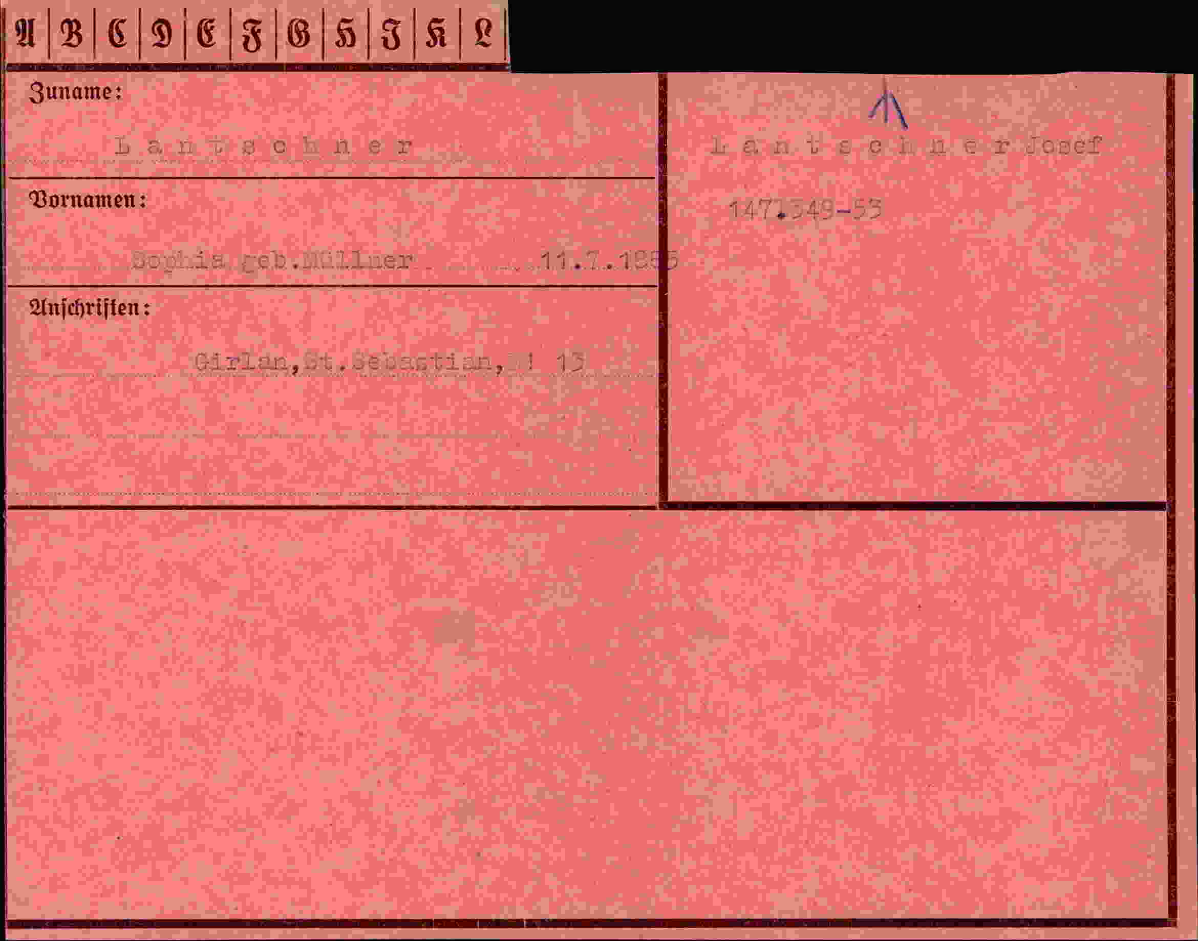 Vorderseite des Dokuments
