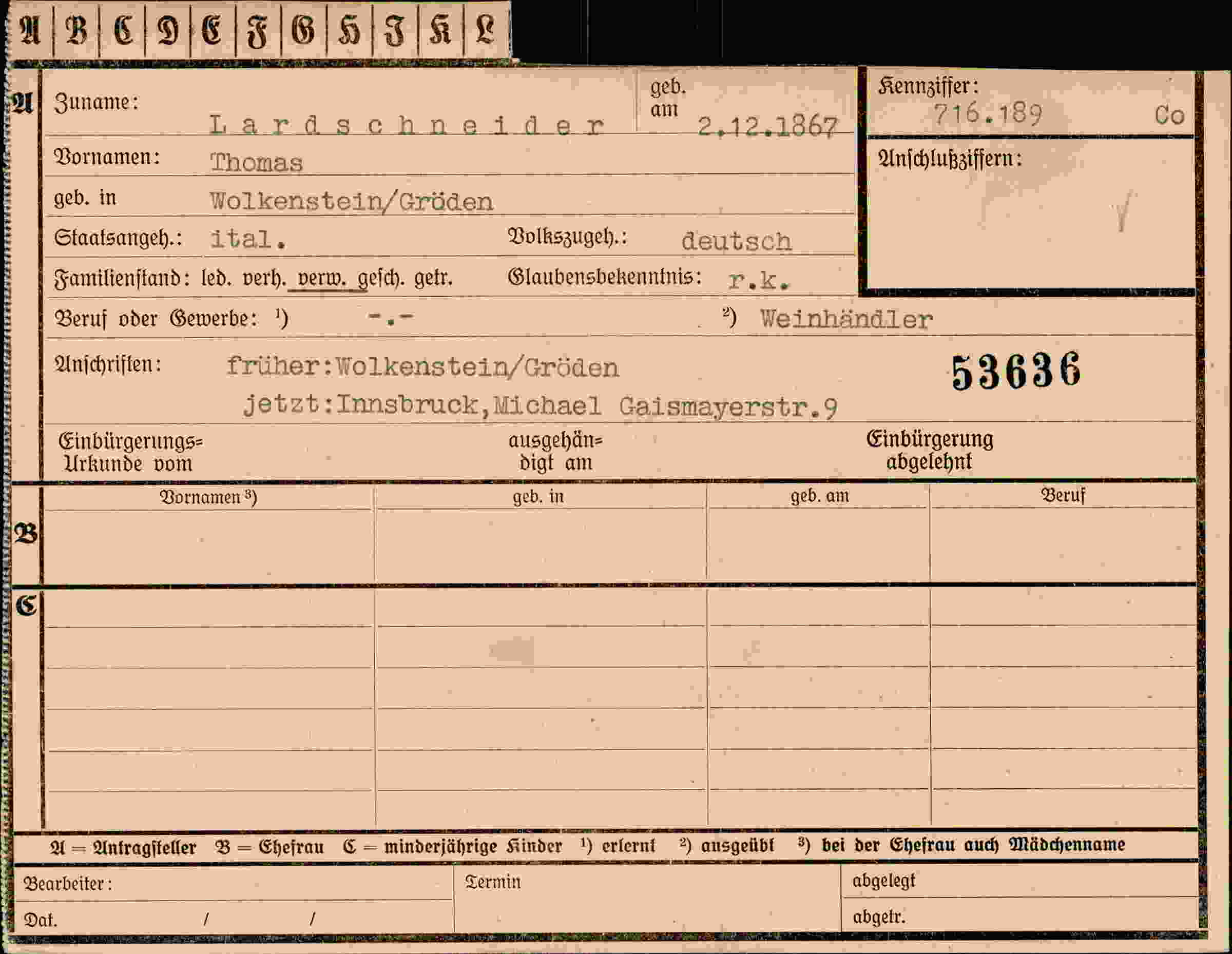 Dokument für Thomas Lardschne