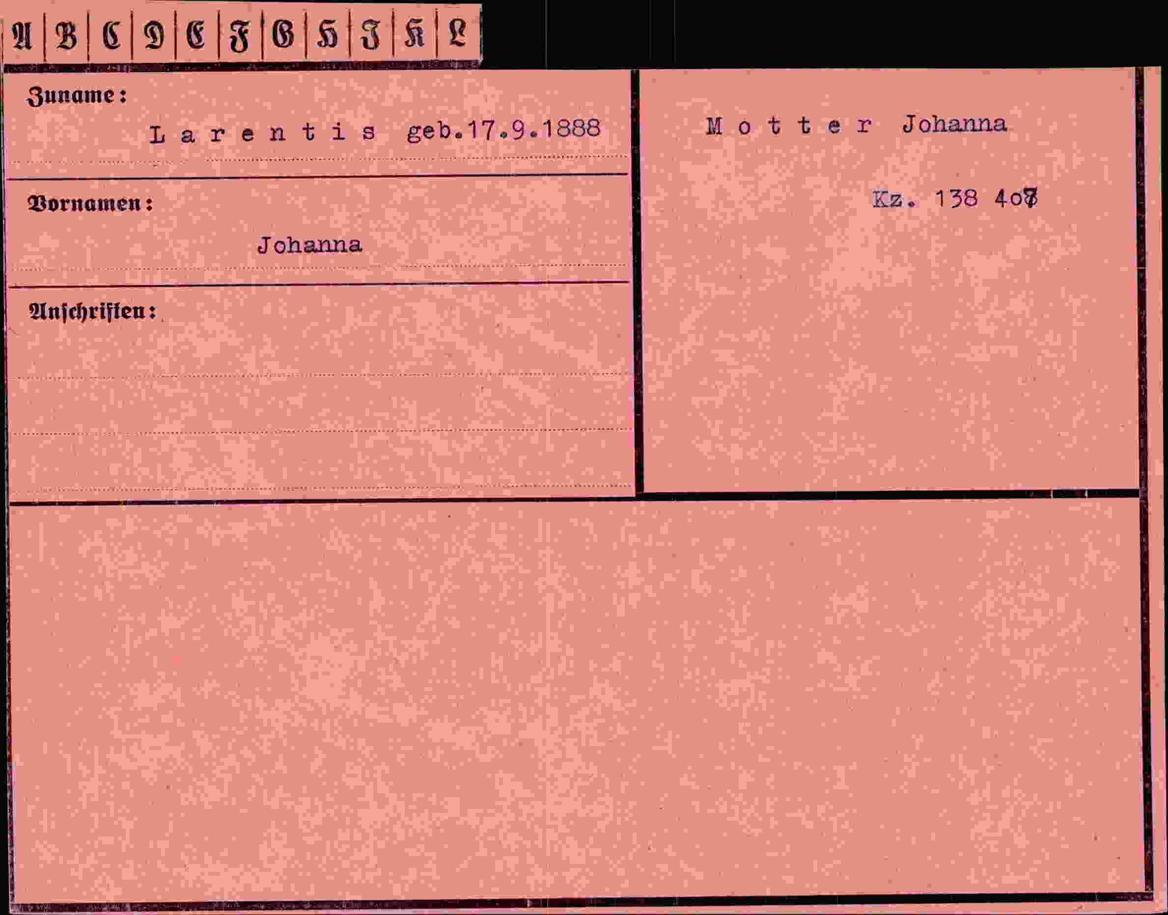Vorderseite des Dokuments