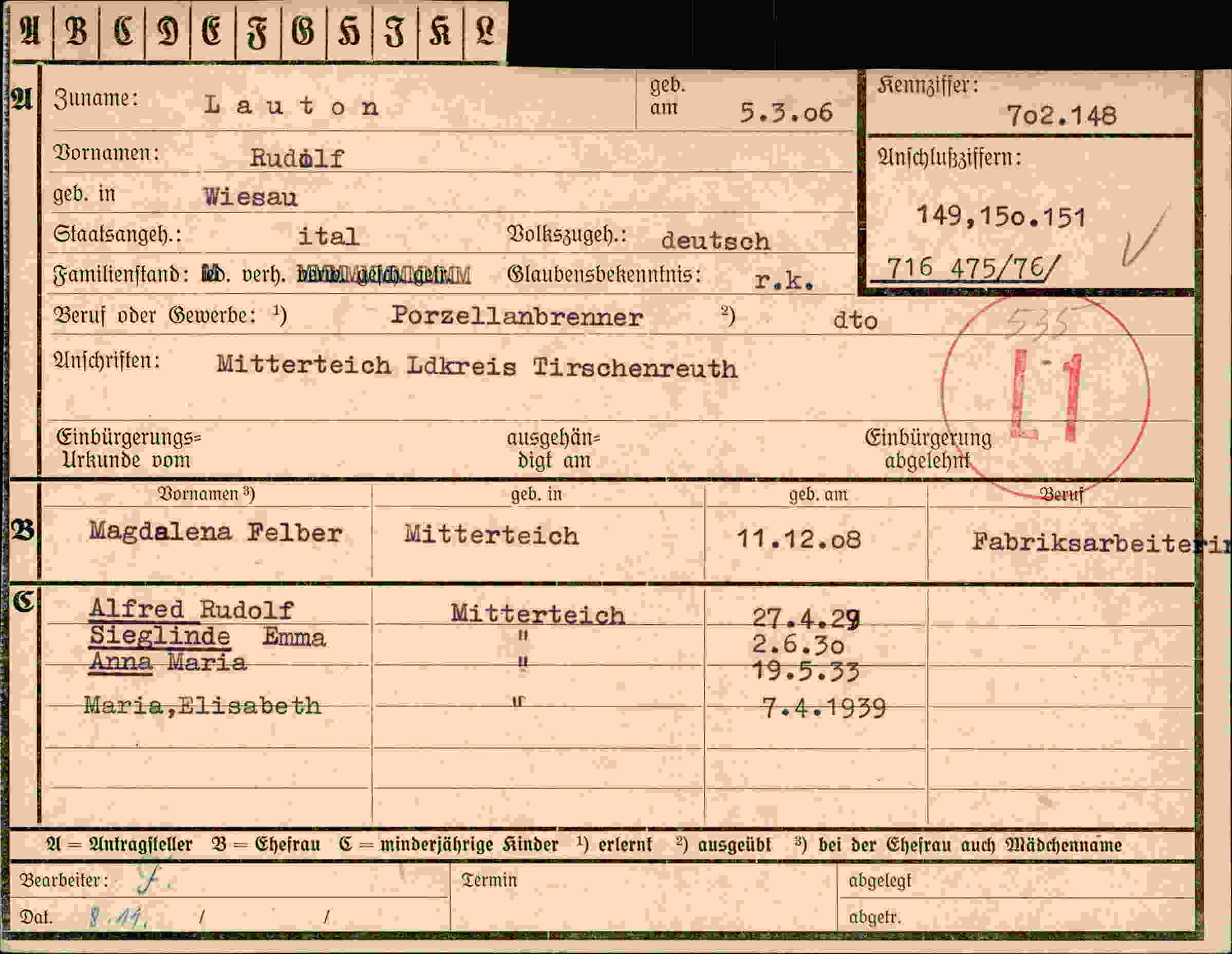 Dokument für Rudolf Lauton