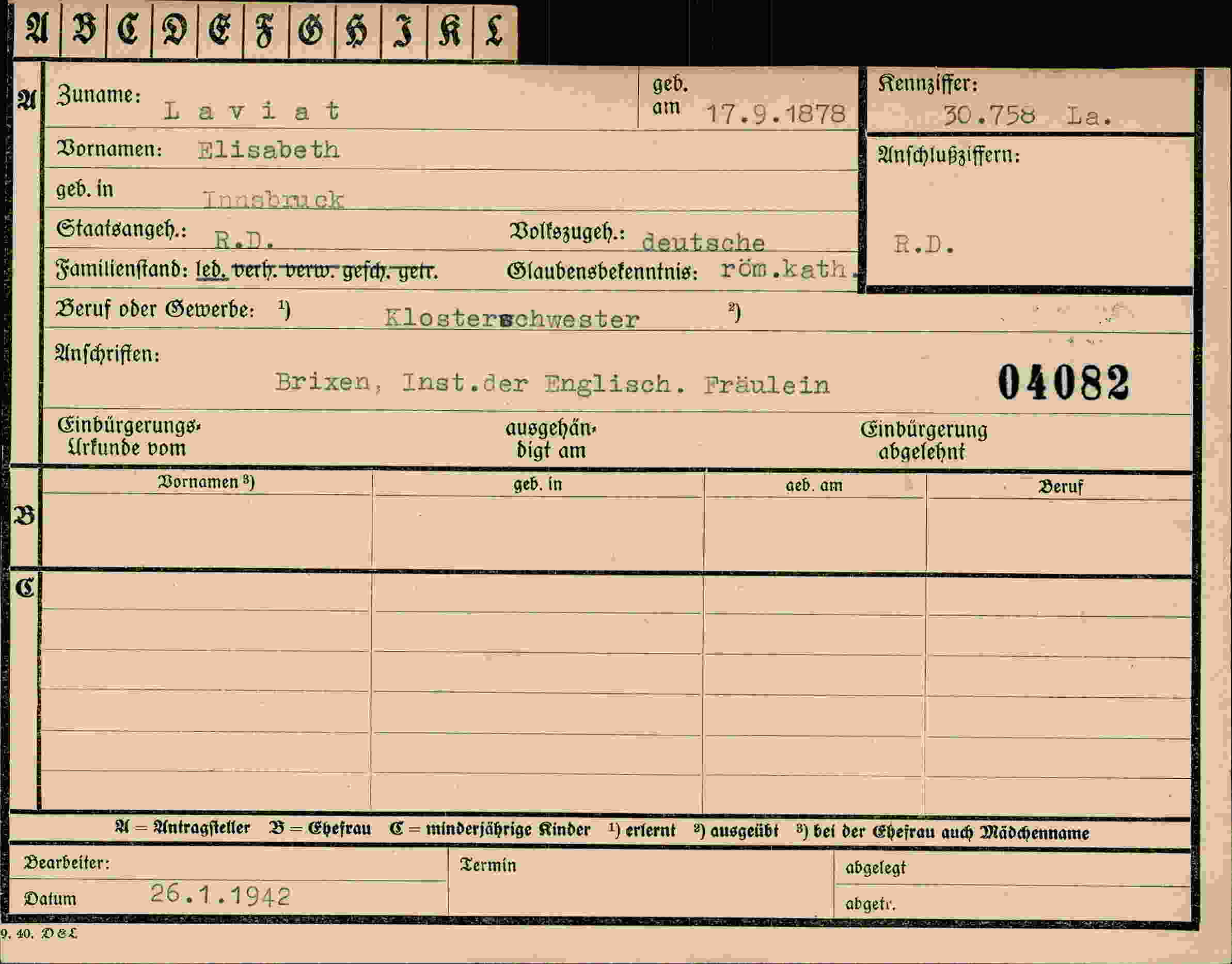 Dokument für Elisabeth Laviat