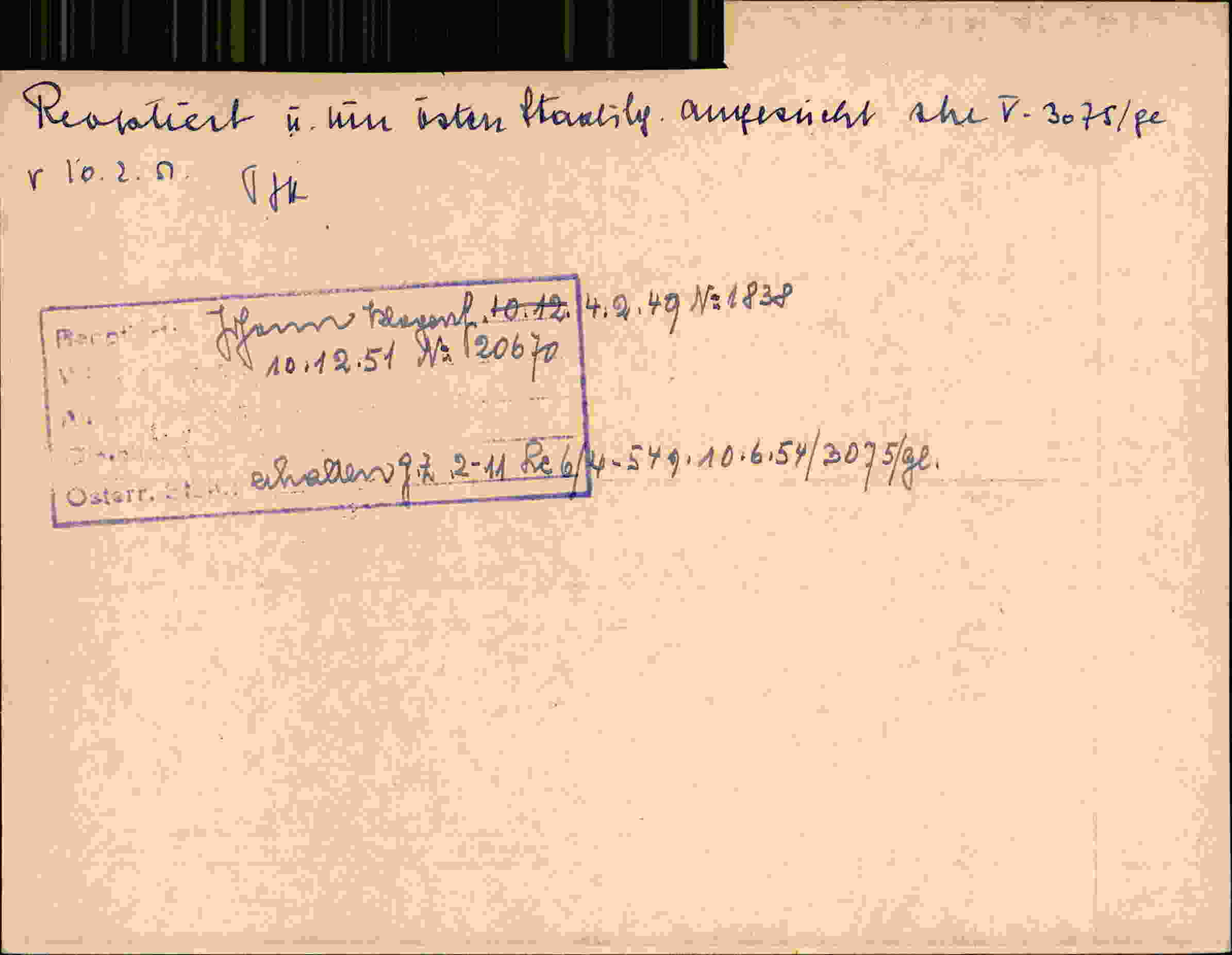 Rückseite des Dokuments